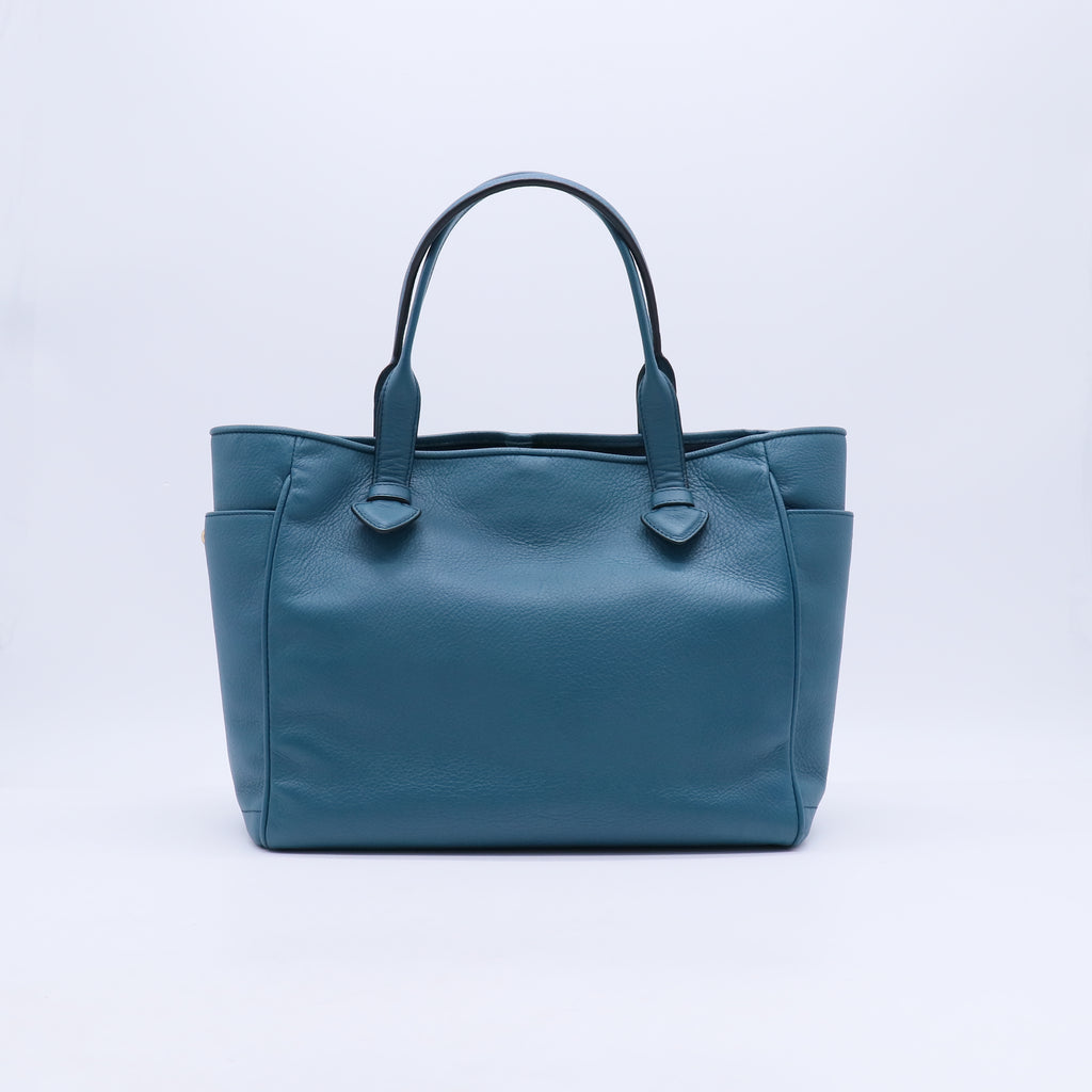Loewe Blue Leather Heritage Tote B21402