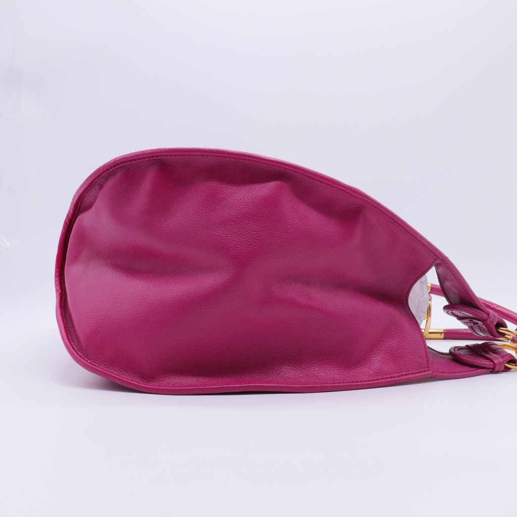 Embellished 61 Leather Bejeweled Hobo