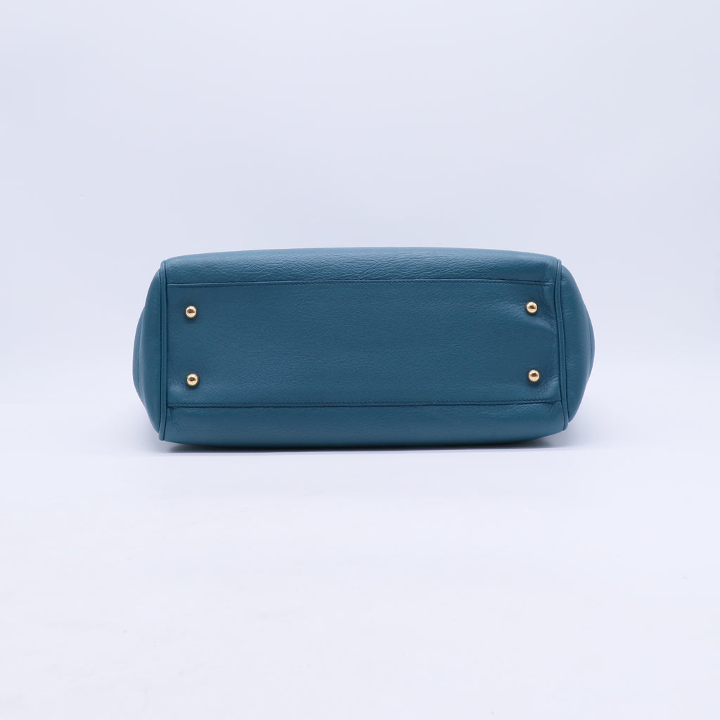 Loewe Blue Leather Heritage Tote B21402