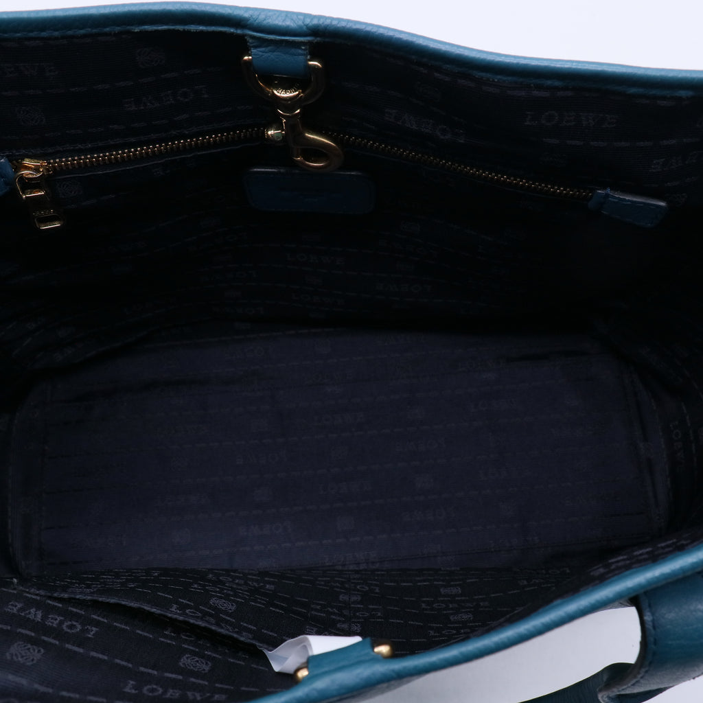 Loewe Blue Leather Heritage Tote B21402
