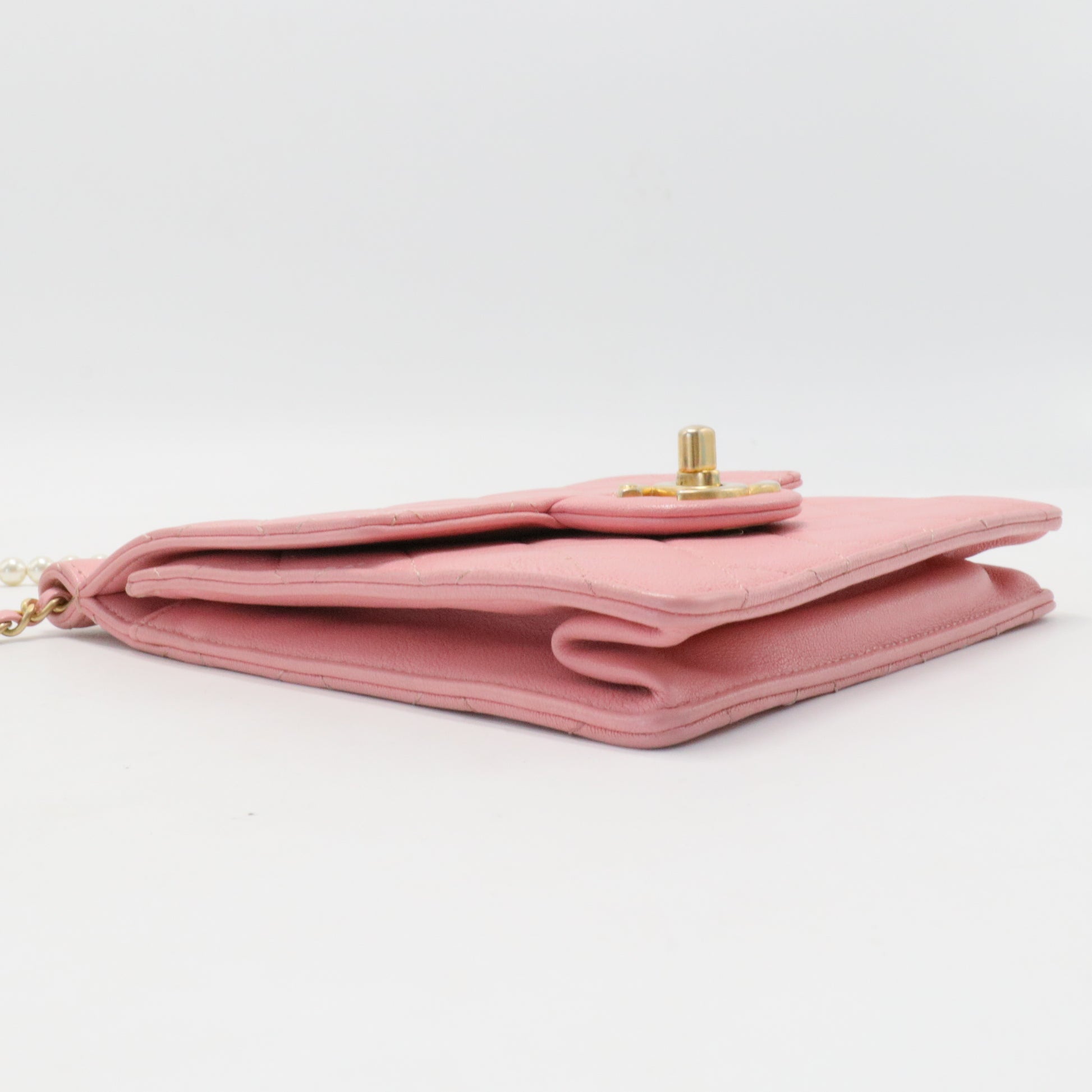 Lambskin Quilted Chic Pearls Flap
