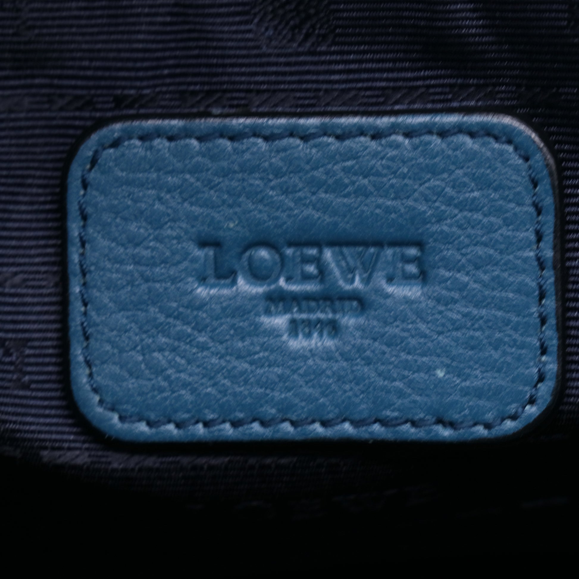 Loewe Blue Leather Heritage Tote B21402