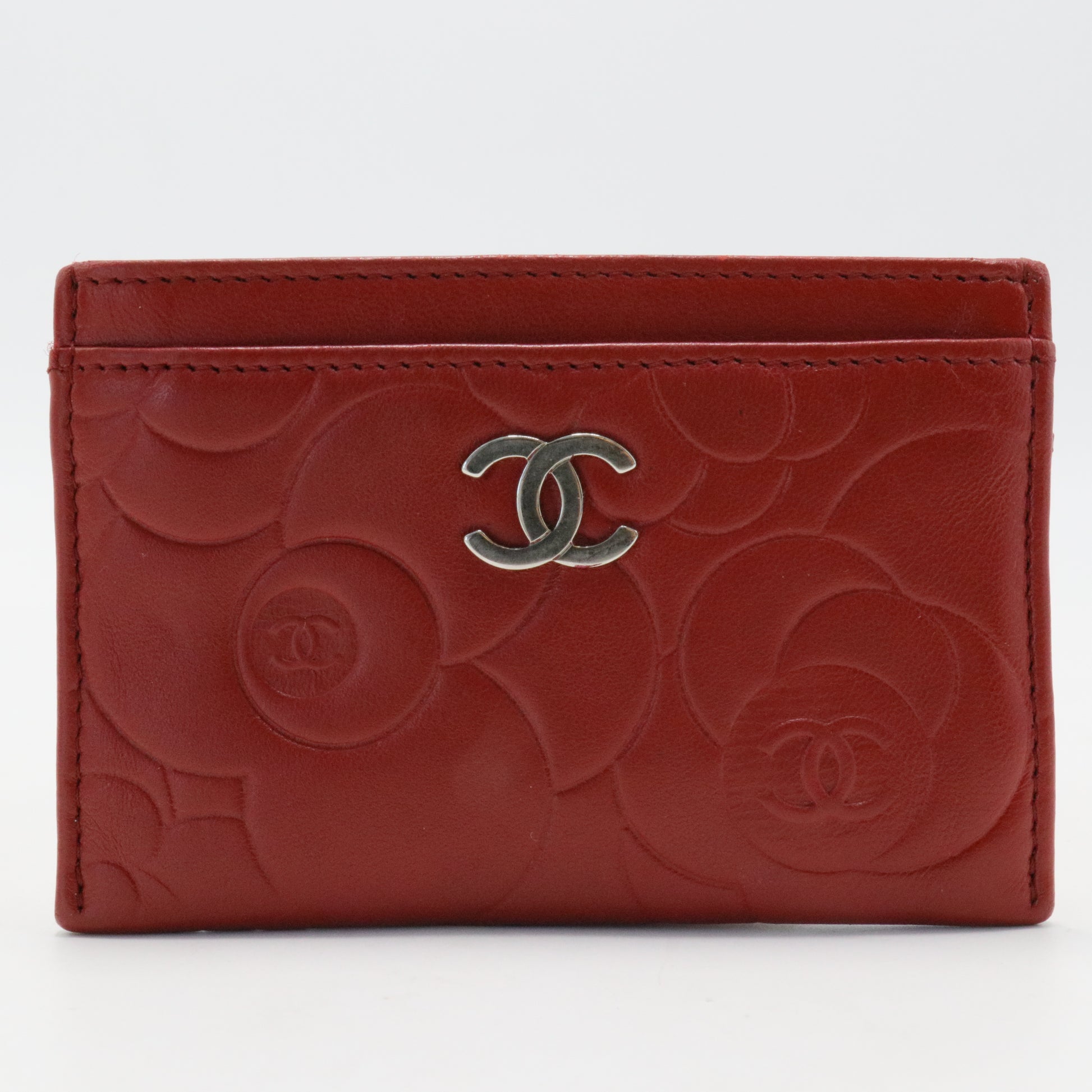 Lambskin Camellia Card Holder