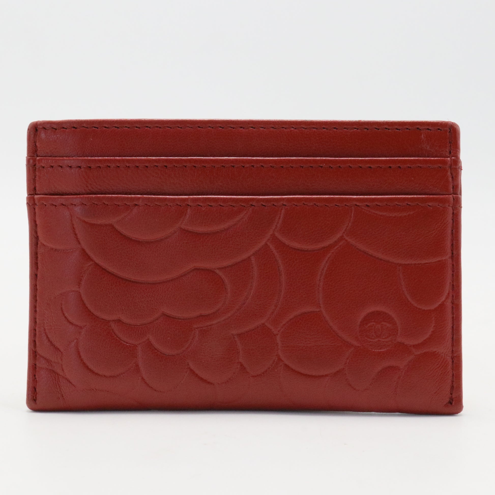 Lambskin Camellia Card Holder