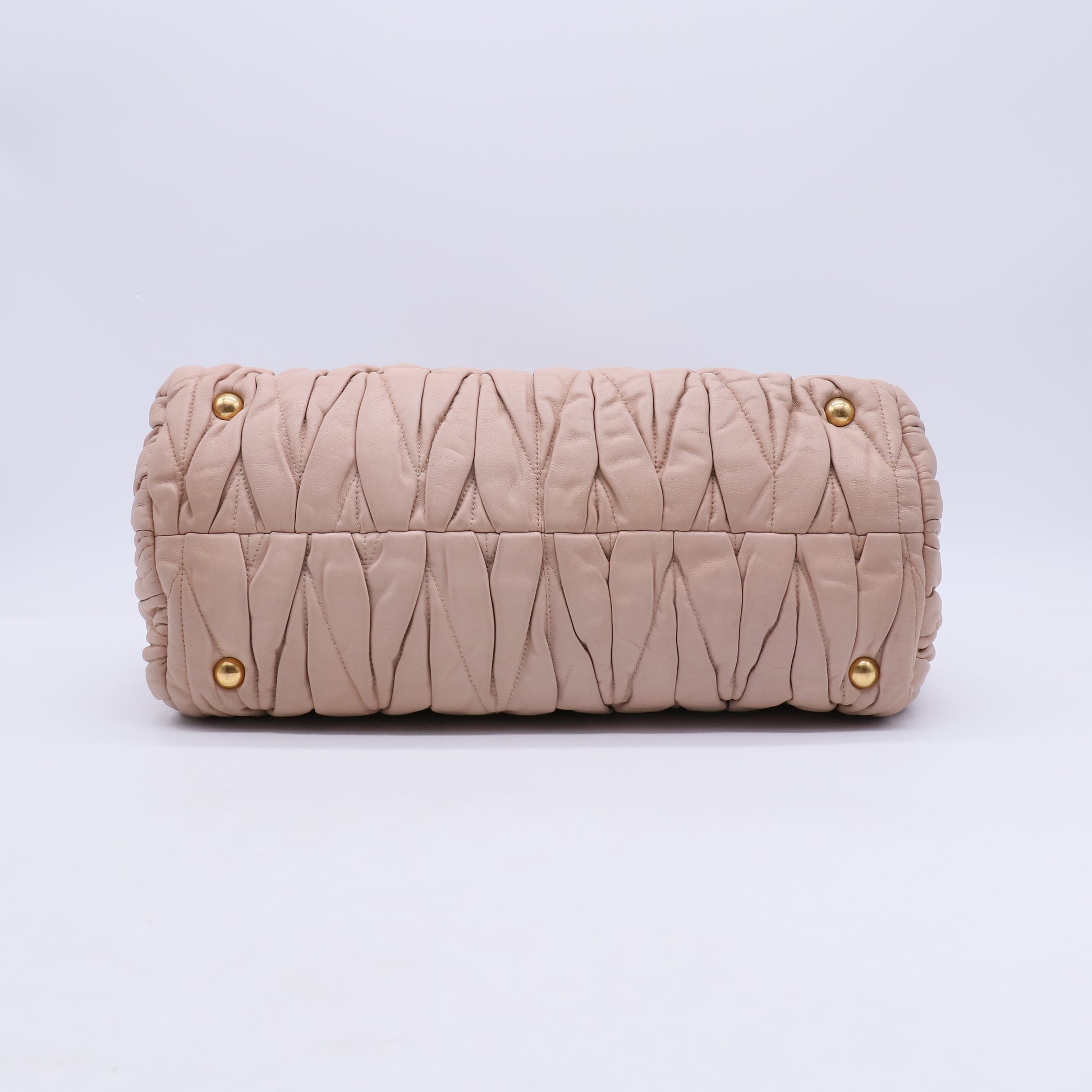 Miu Miu Pink Matelasse Leather Satchel B21065