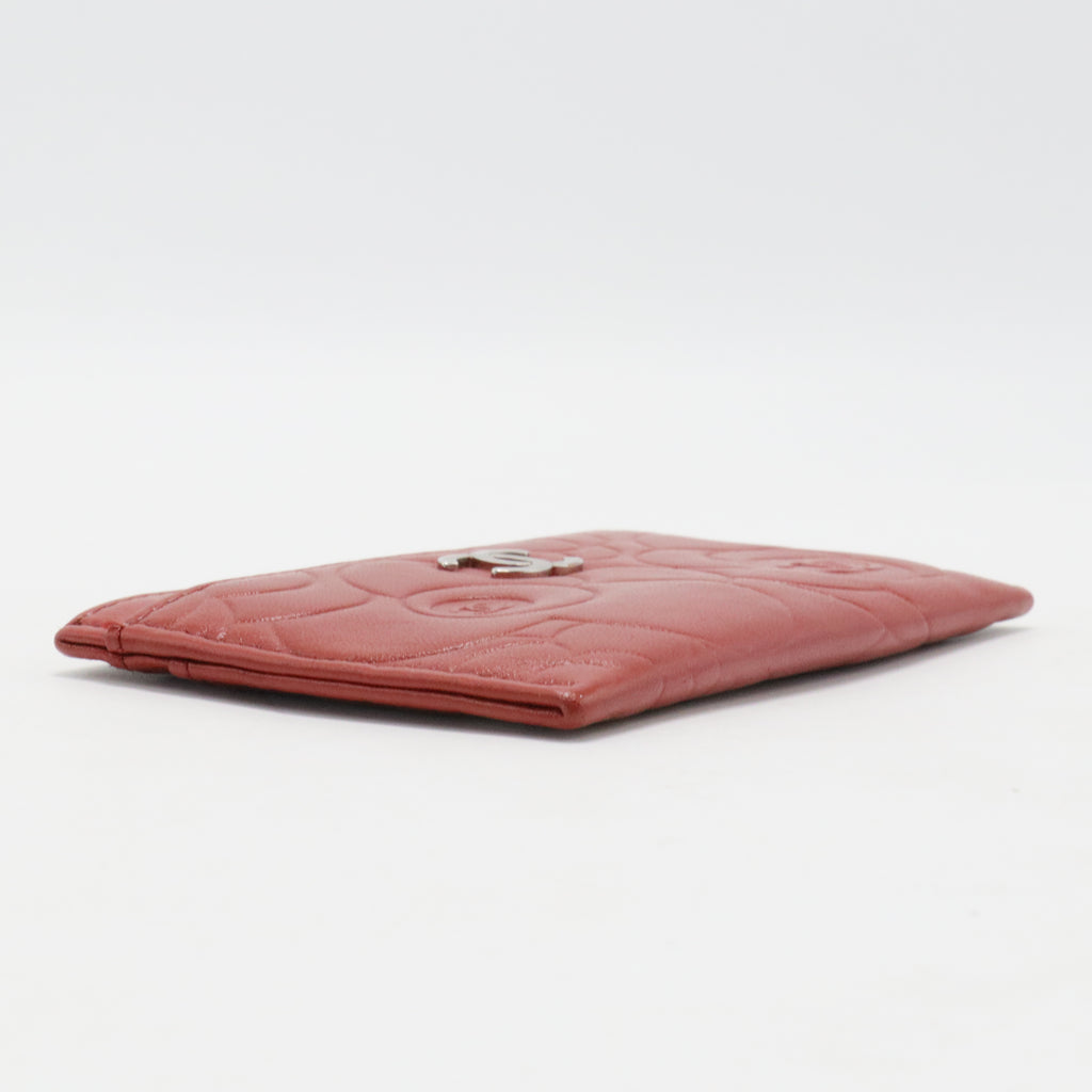 Lambskin Camellia Card Holder