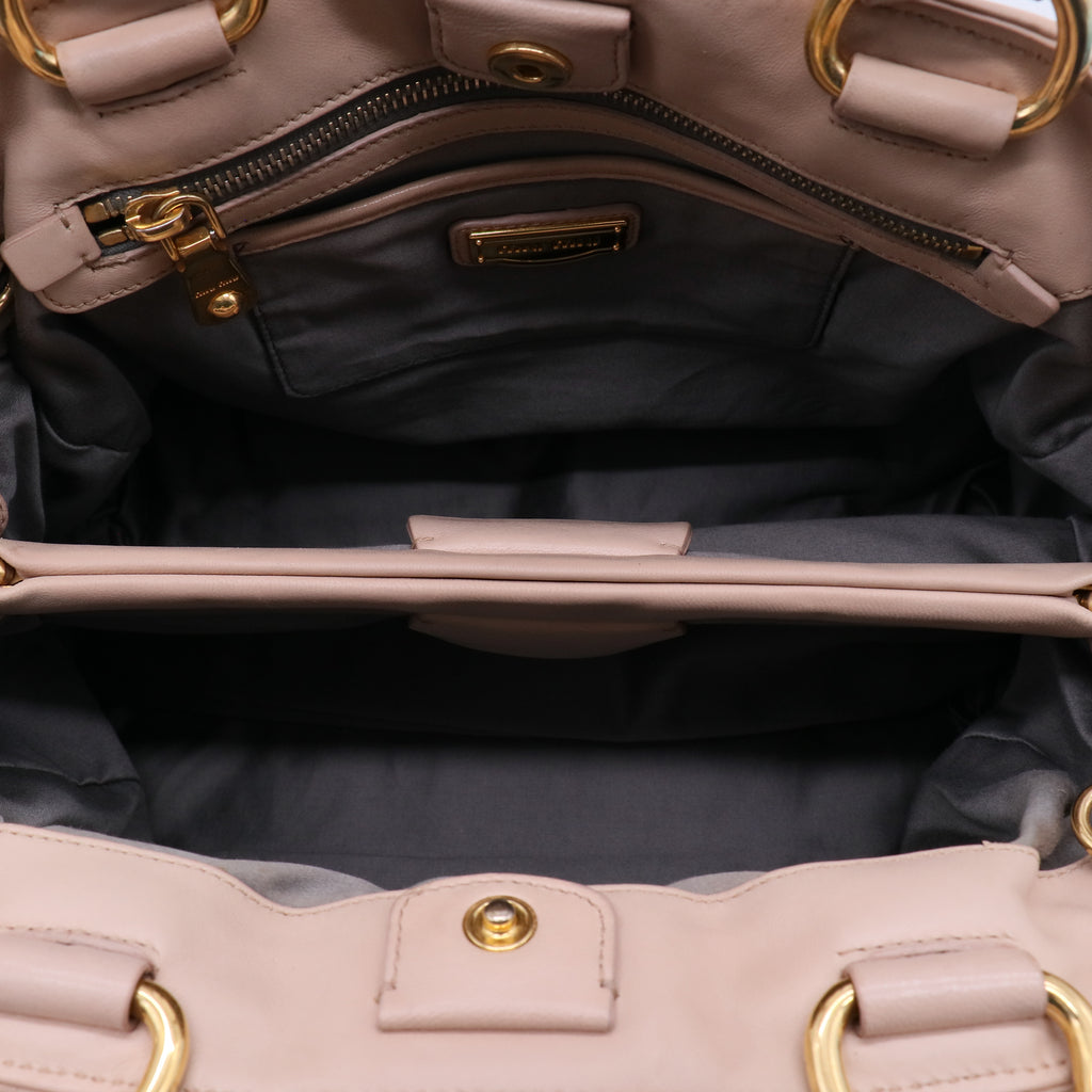 Miu Miu Pink Matelasse Leather Satchel B21065