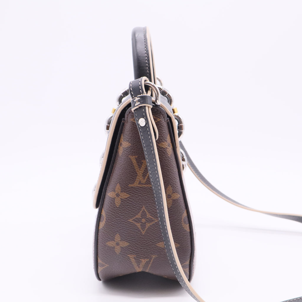 Chain It Handbag Monogram Canvas with Leather PM