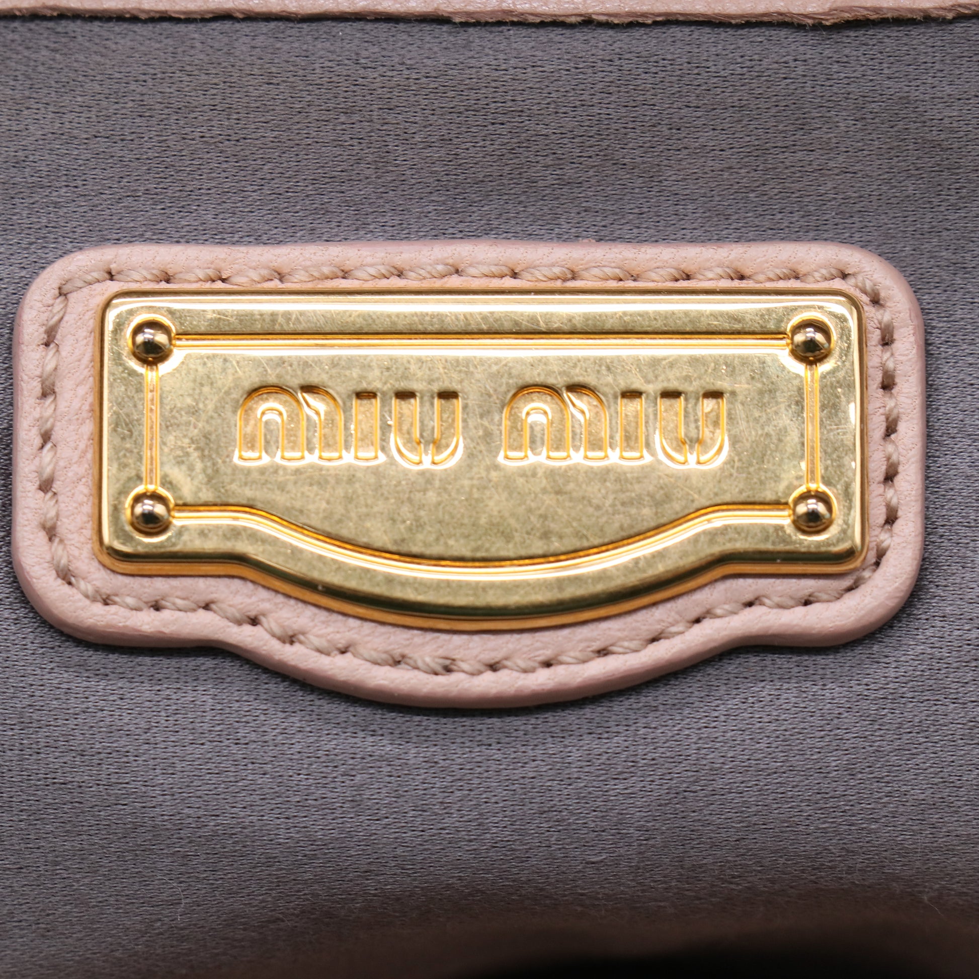 Miu Miu Pink Matelasse Leather Satchel B21065