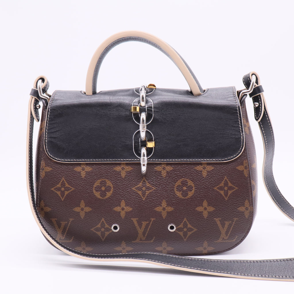 Chain It Handbag Monogram Canvas with Leather PM