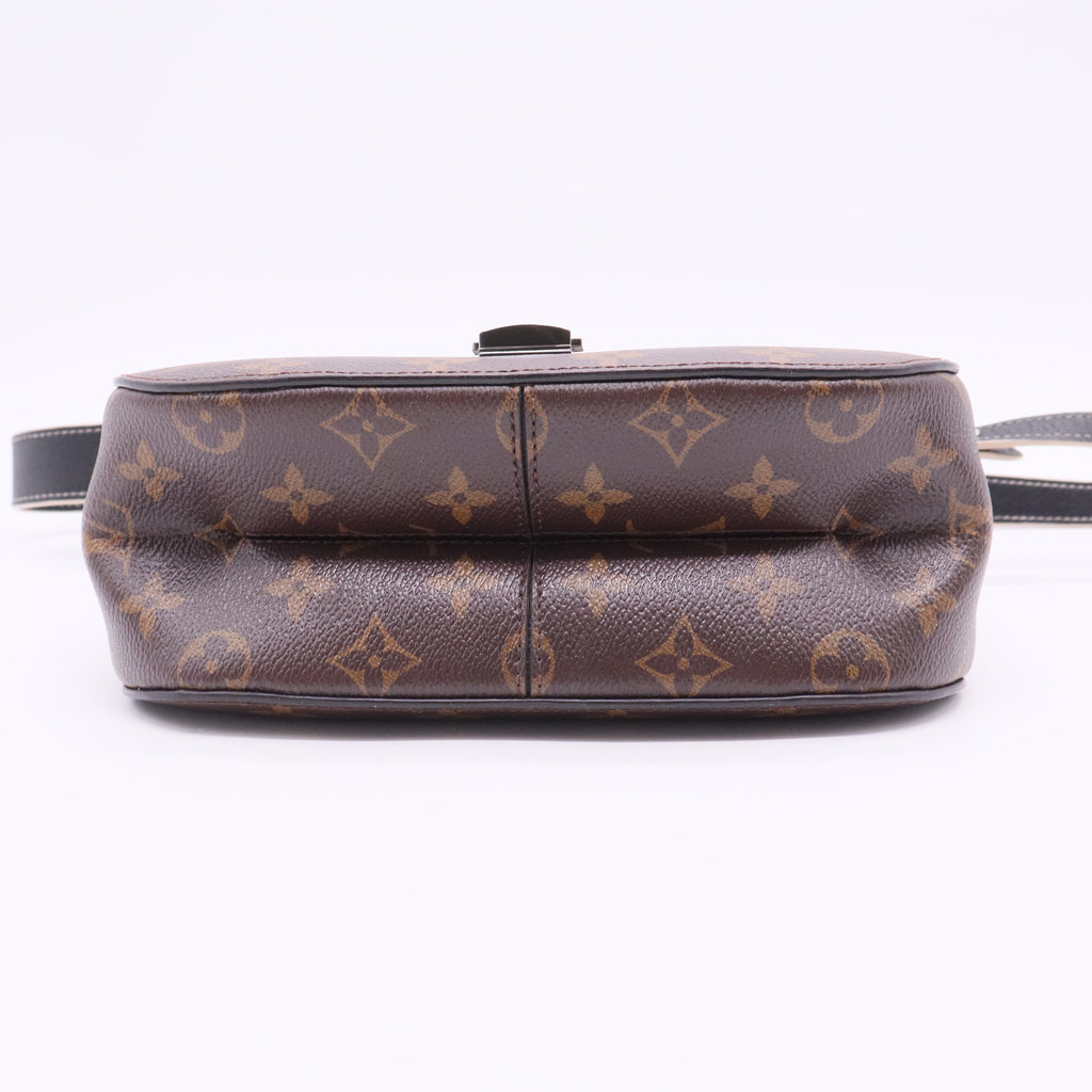 Chain It Handbag Monogram Canvas with Leather PM