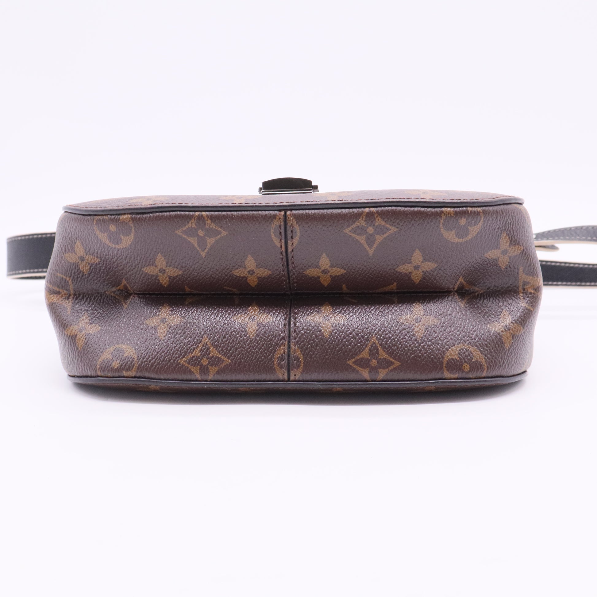 Chain It Handbag Monogram Canvas with Leather PM