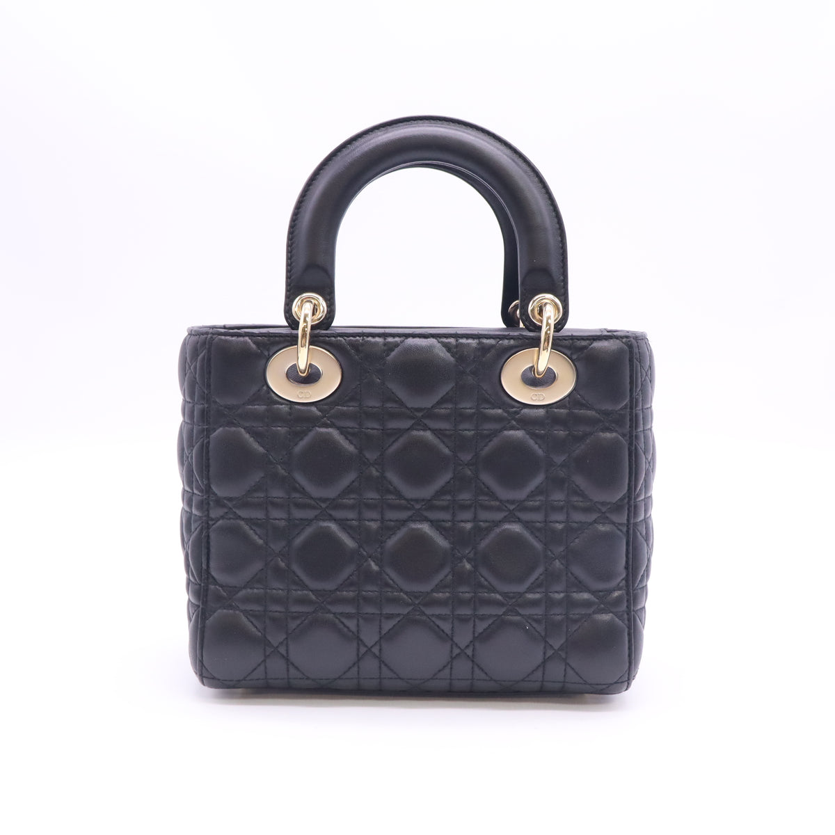 Lambskin Cannage Small Lucky Badges My Lady Dior Navy B24063