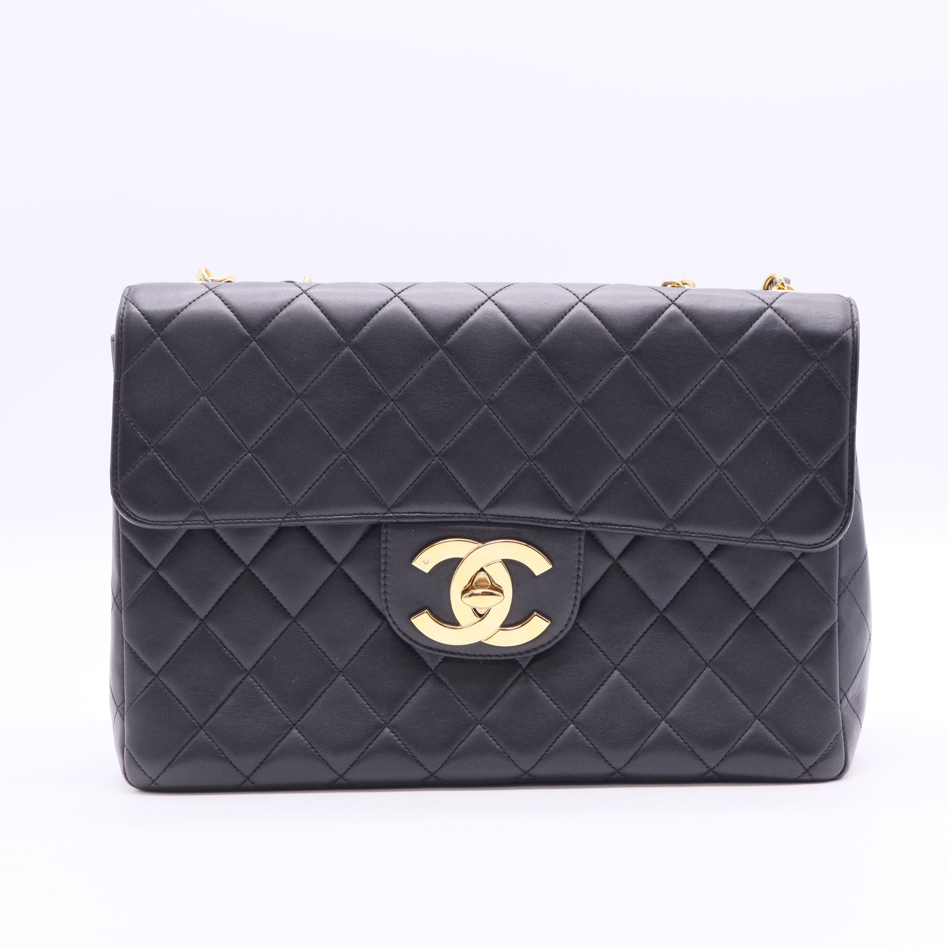 Chanel Vintage Classic Single Flap Bag Quilted Lambskin B12378 twins