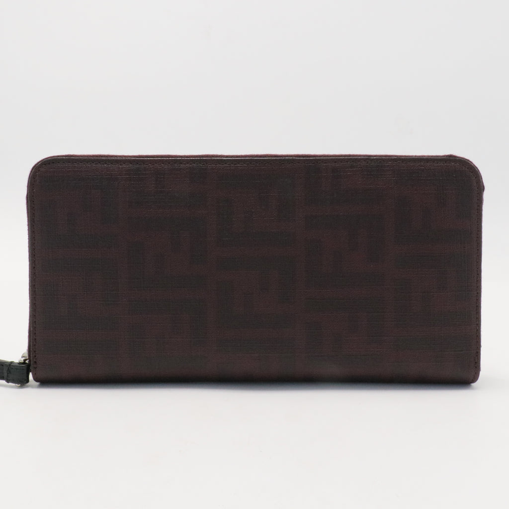 Zucchino FF Canvas Zip-Around Wallet in Brown