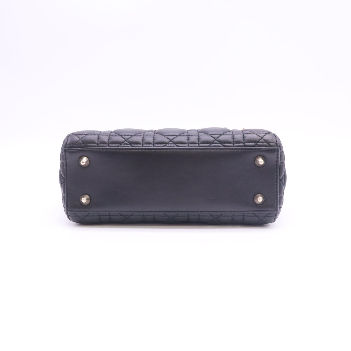 Lambskin Cannage Small Lucky Badges My Lady Dior Navy B24063