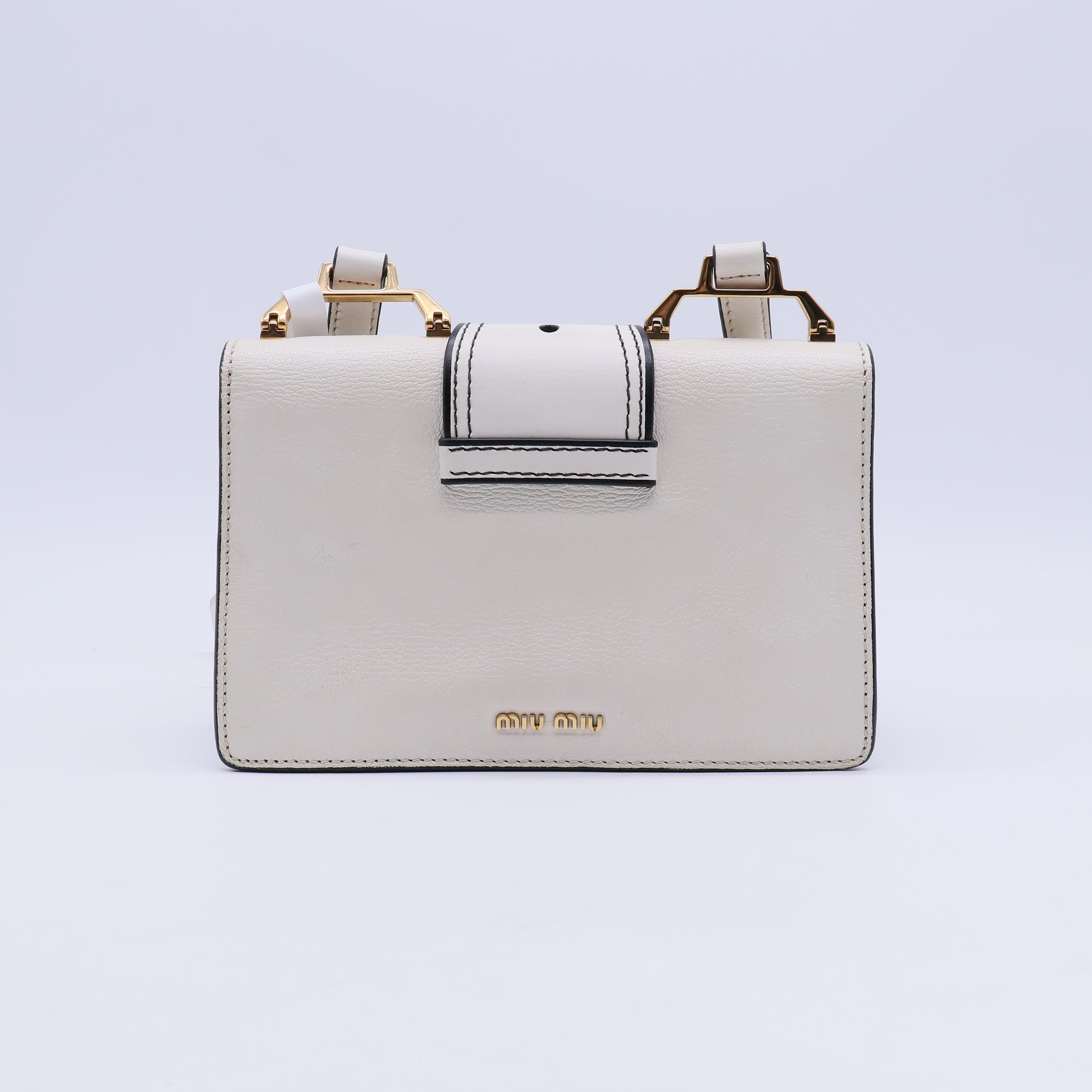 Leather Crystal Buckle Crossbody B21413