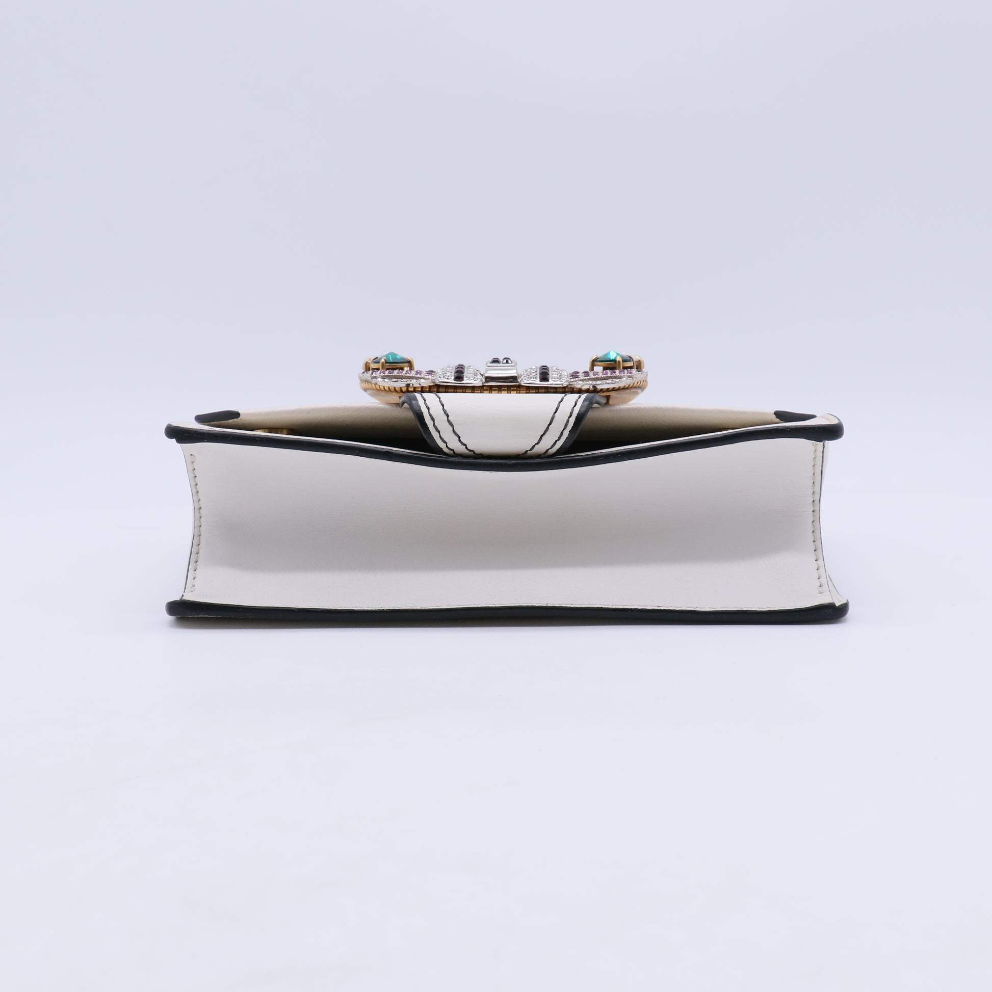 Leather Crystal Buckle Crossbody B21413