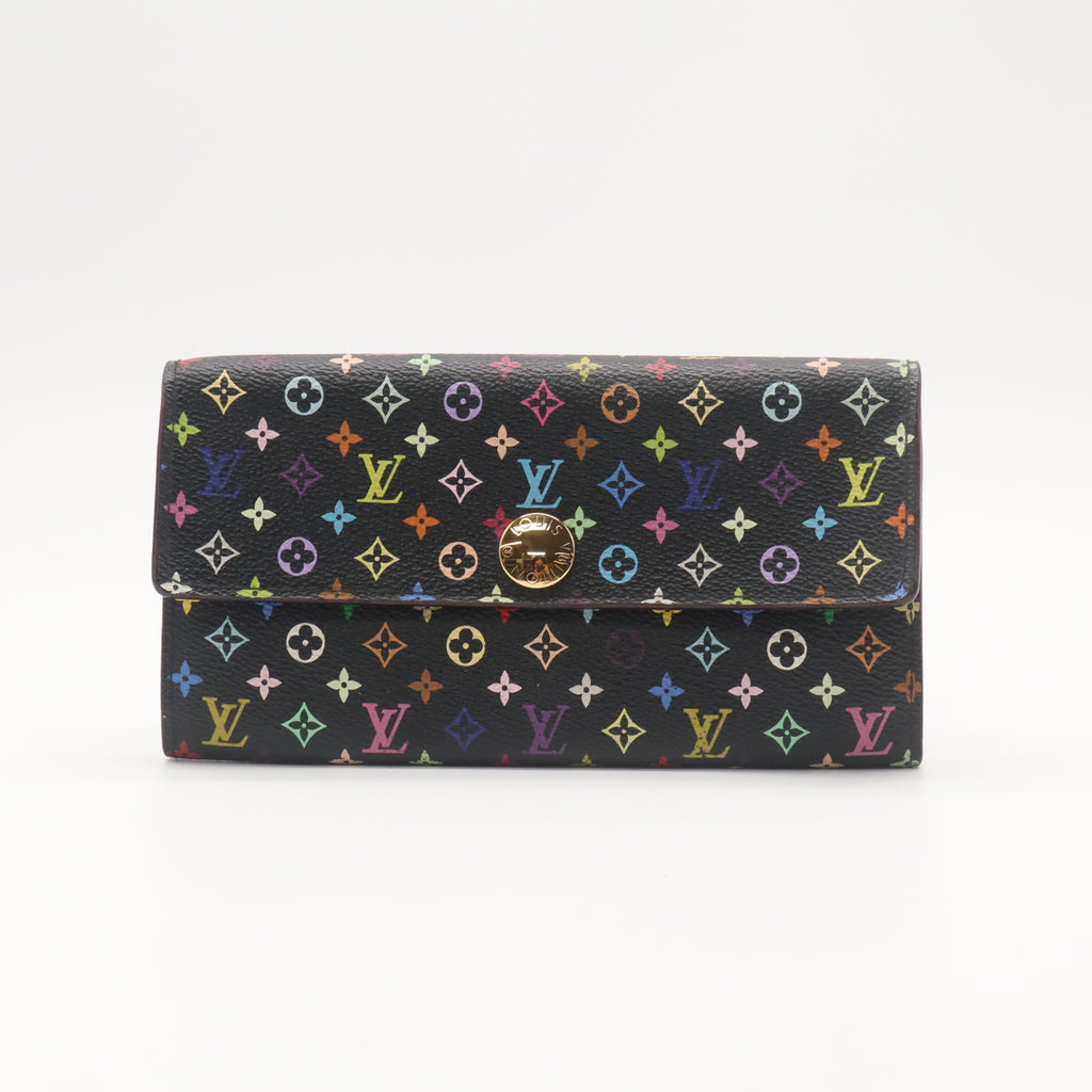 Louis Vuitton Monogram Multicolore Sarah Wallet Black W22187