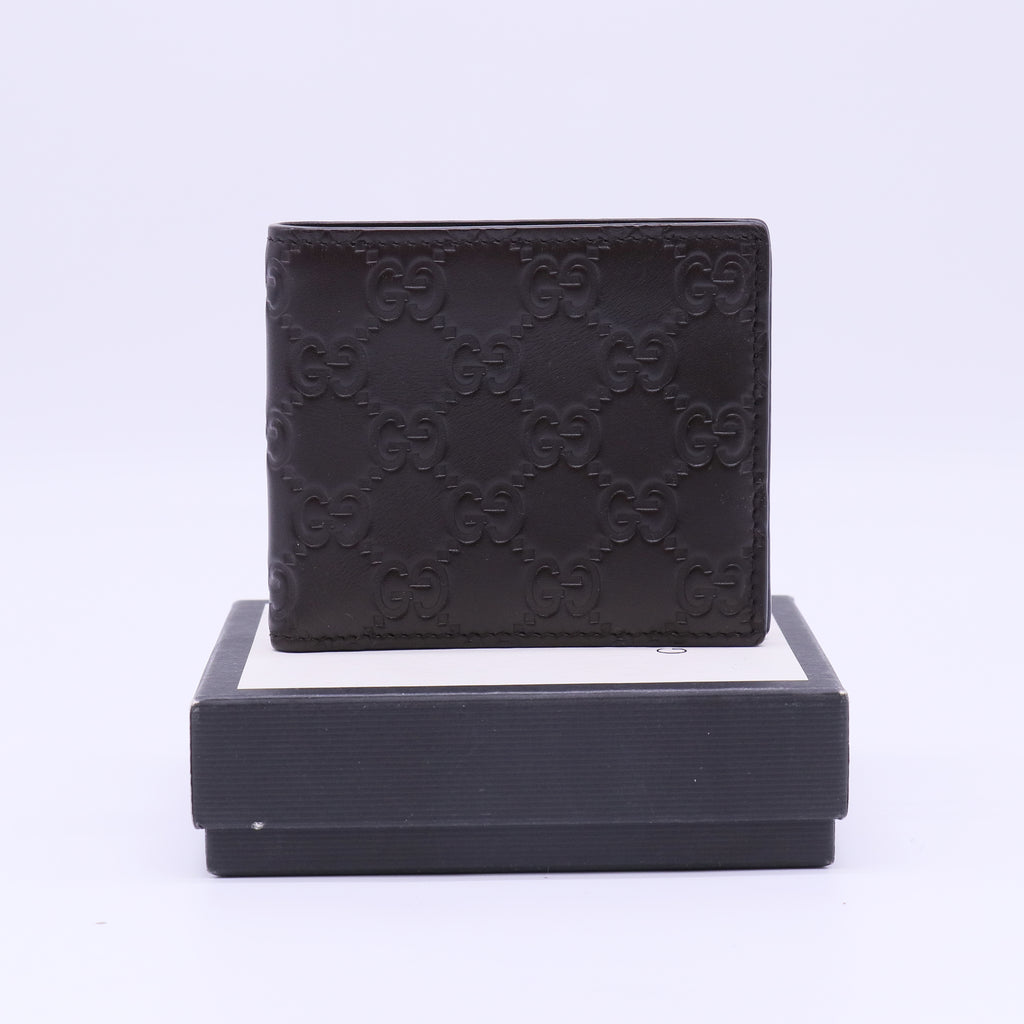 Gucci Signature Leather Bifold Wallet Black W22292