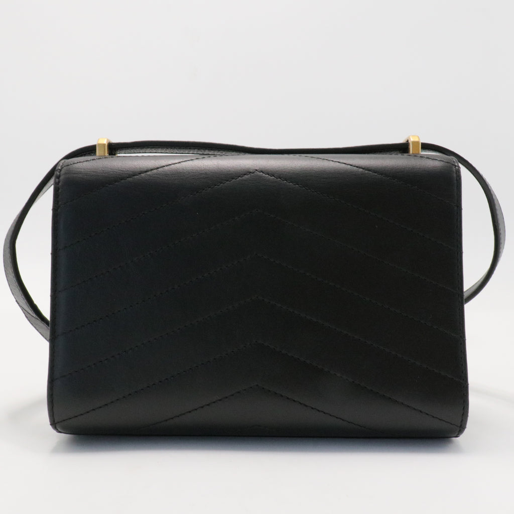 Medal Envelope Flap Bag Chevron Calfskin Small