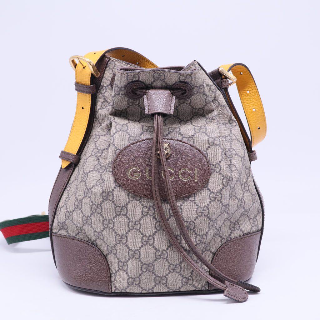 Neo Drawstring Bucket Backpack GG Coated Canvas Mini B20668