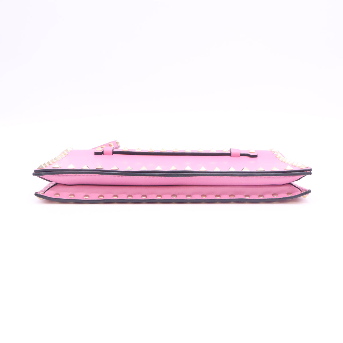 Valentino Garavani Rockstud Leather Flap Wristlet Clutch W23454