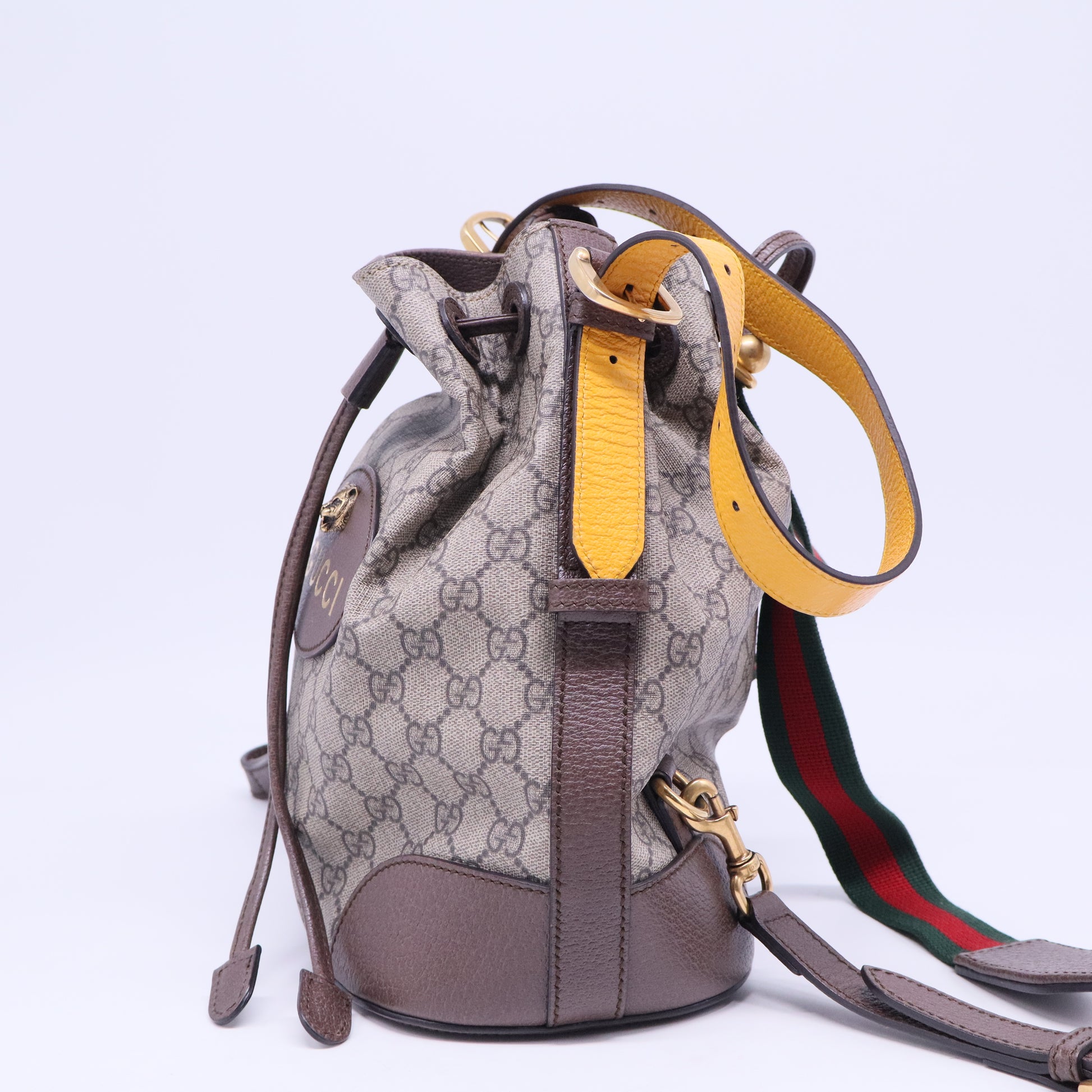 Neo Drawstring Bucket Backpack GG Coated Canvas Mini B20668