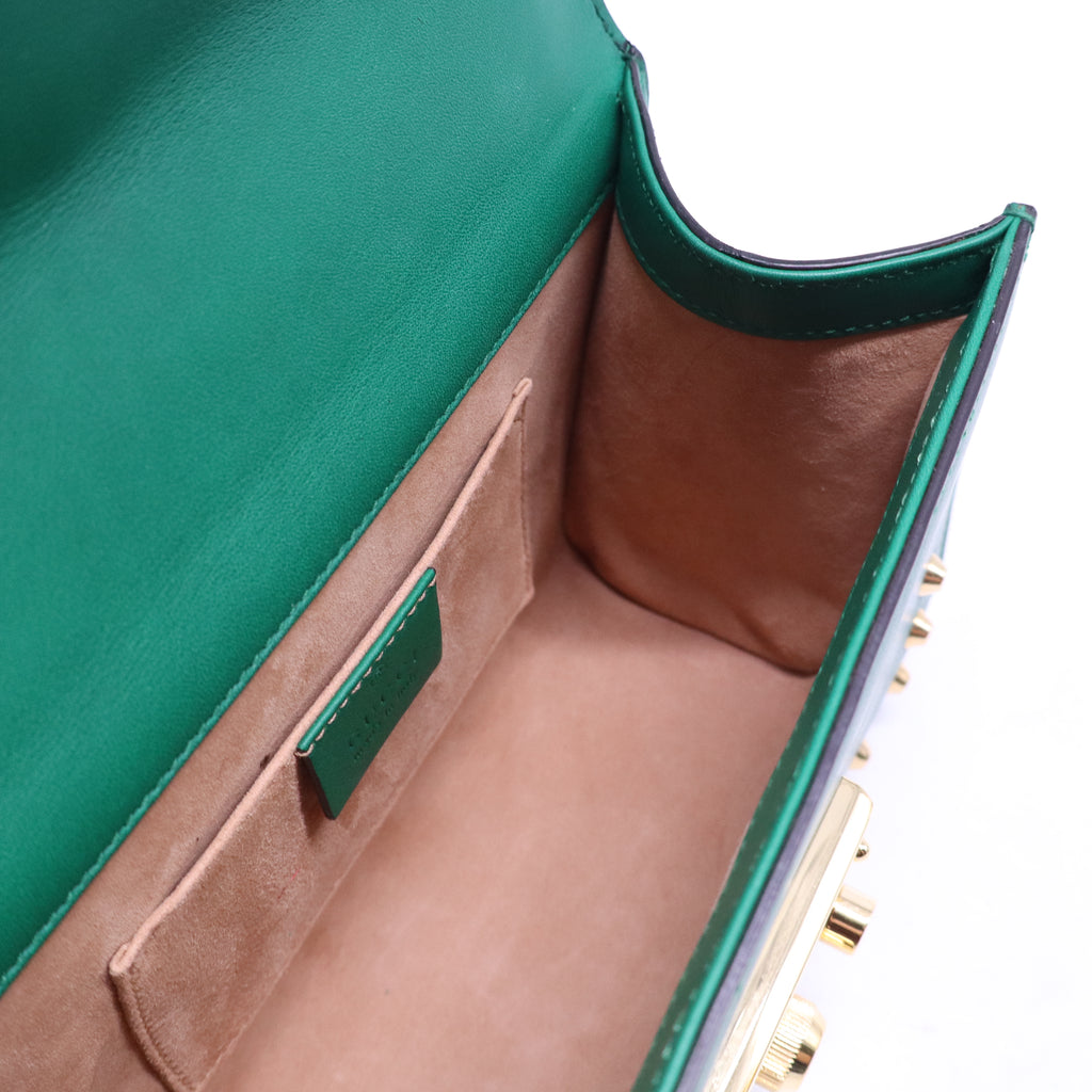 Pearly Padlock Shoulder Bag Studded Leather Small B21309