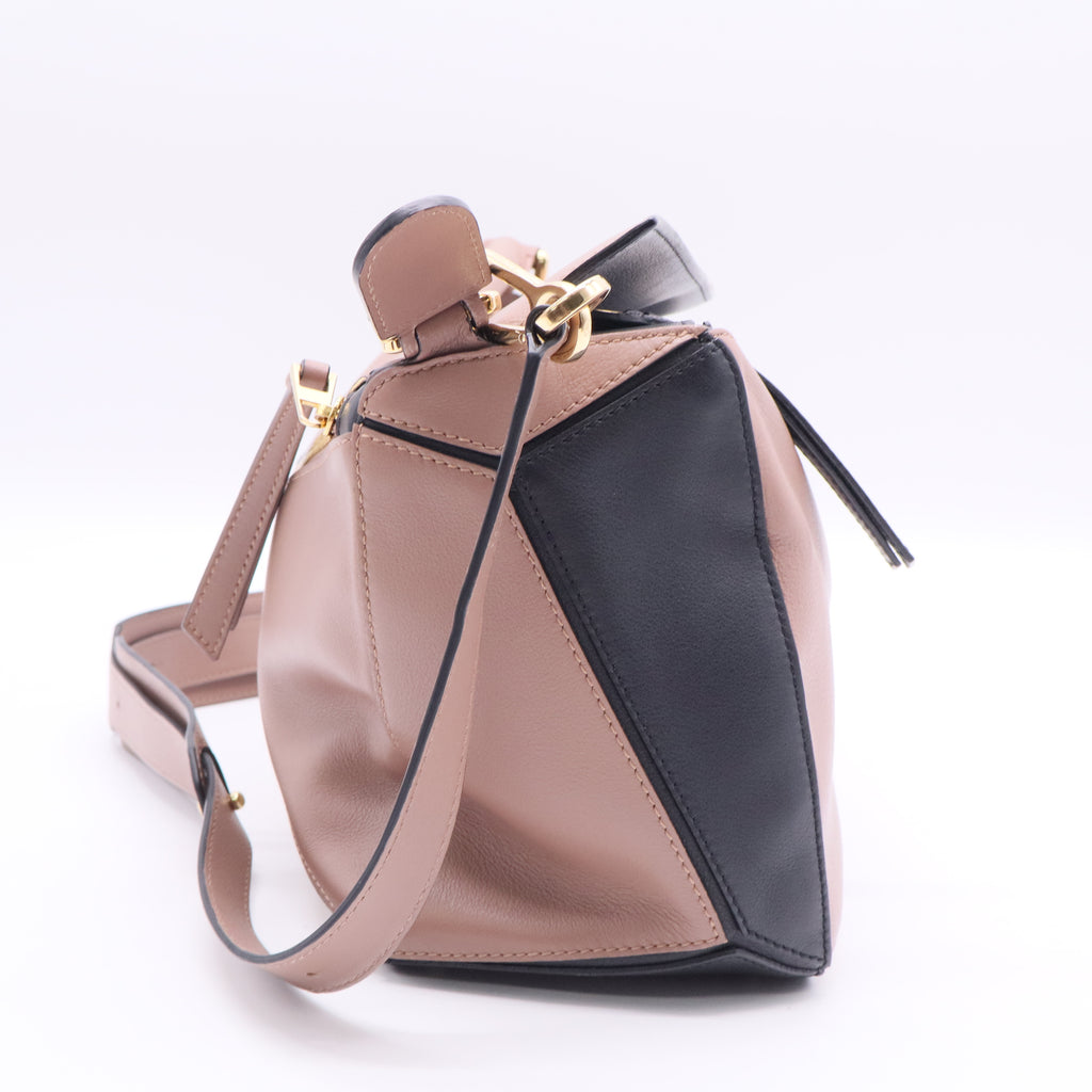 Loewe Puzzle Medium Color Block Calfskin Crossbody Bag twins b11756