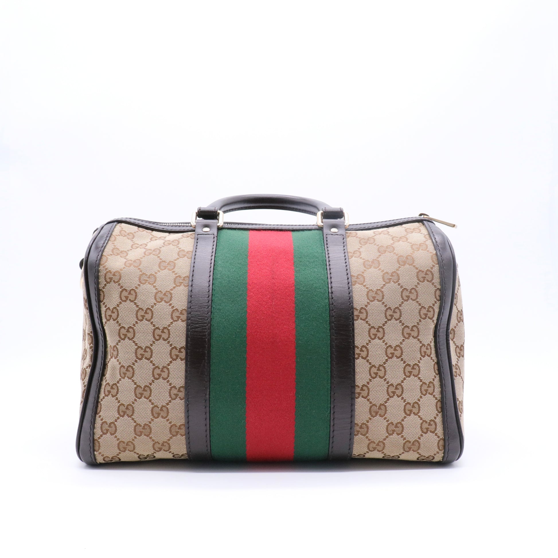 Vintage Web Boston Bag GG Canvas Medium