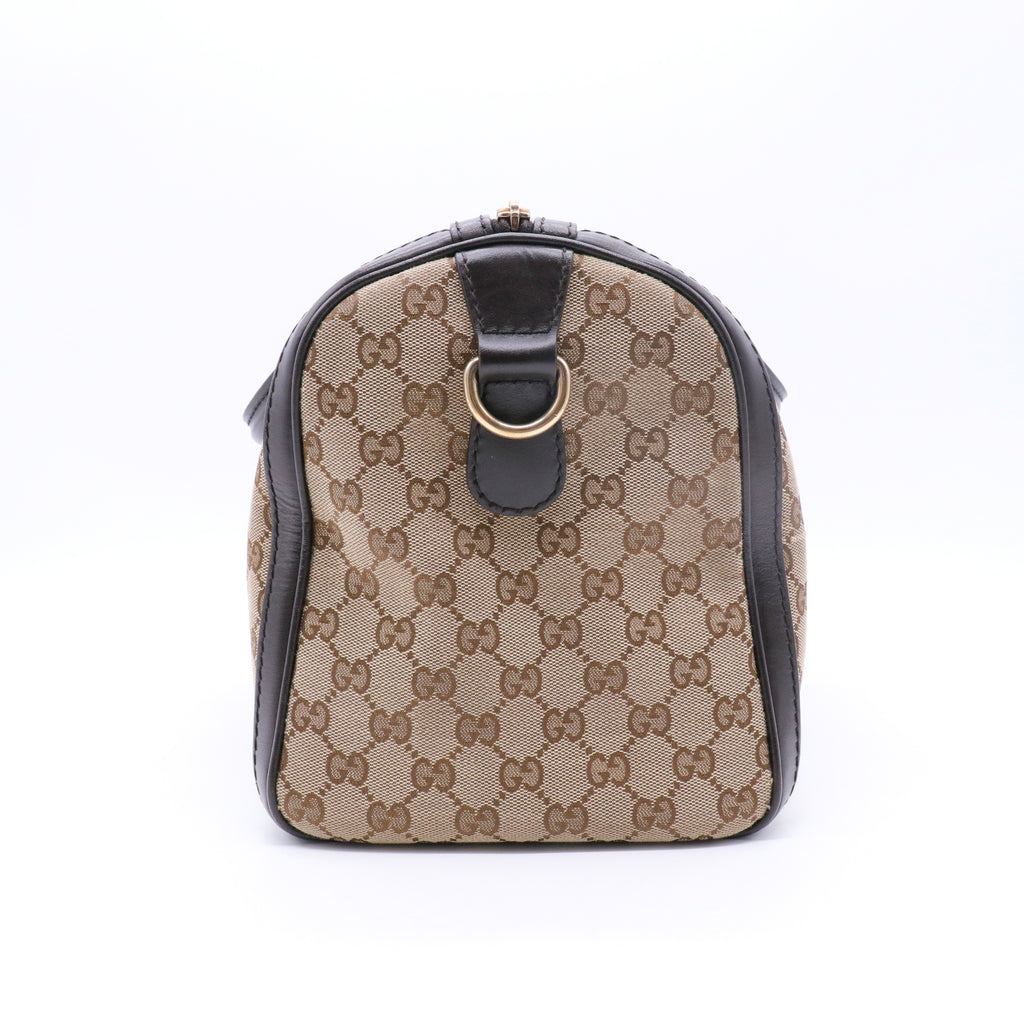 Vintage Web Boston Bag GG Canvas Medium