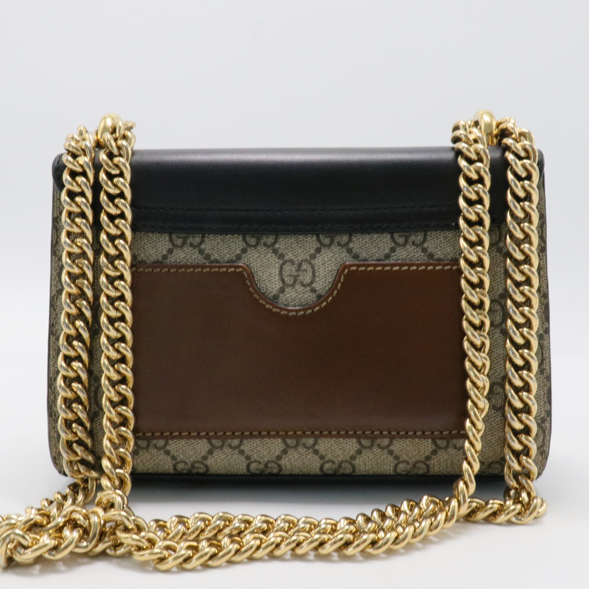 Padlock Shoulder Bag GG Coated Canvas and Leather Small