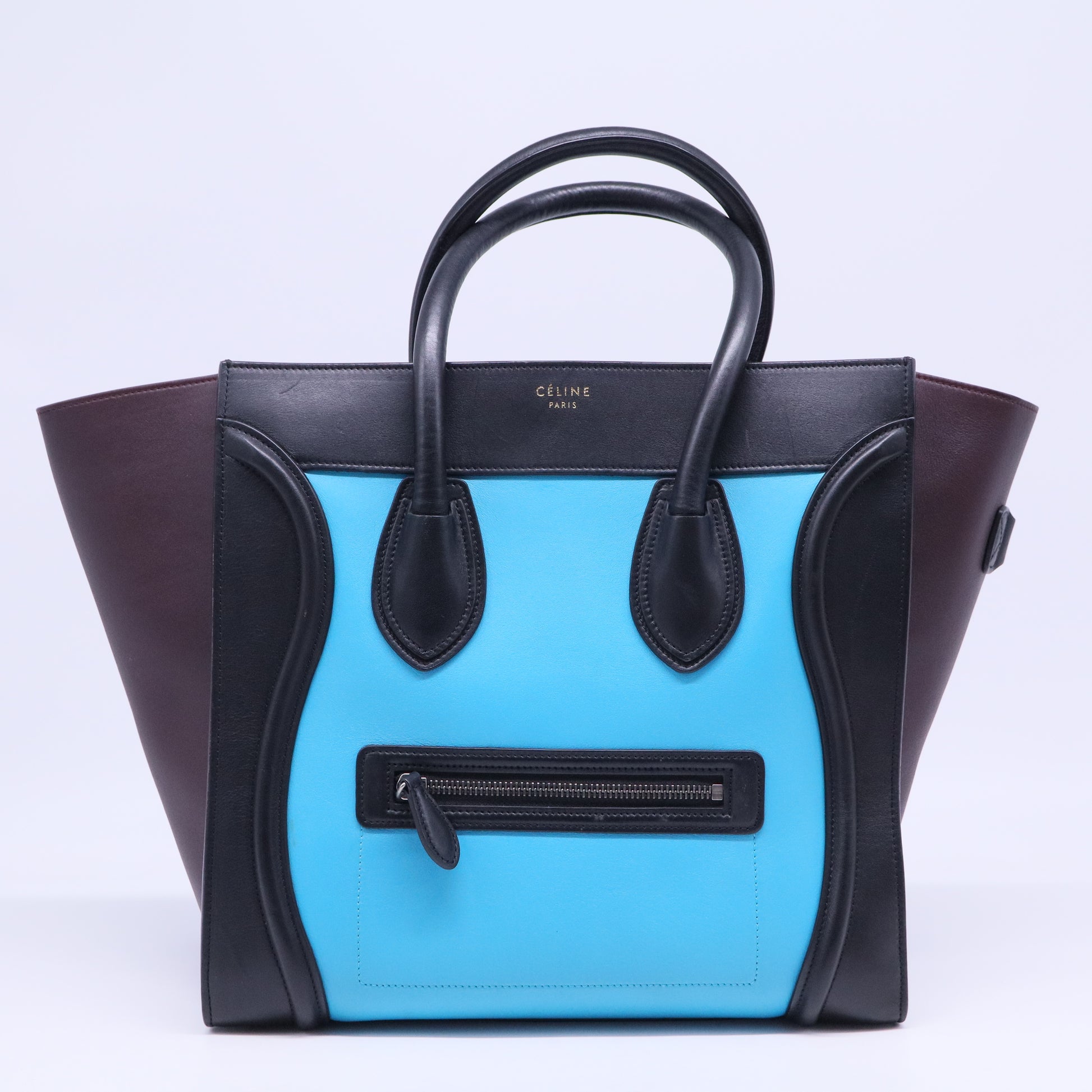 Celine Tri-Color Leather Luggage Tote Bag B20857