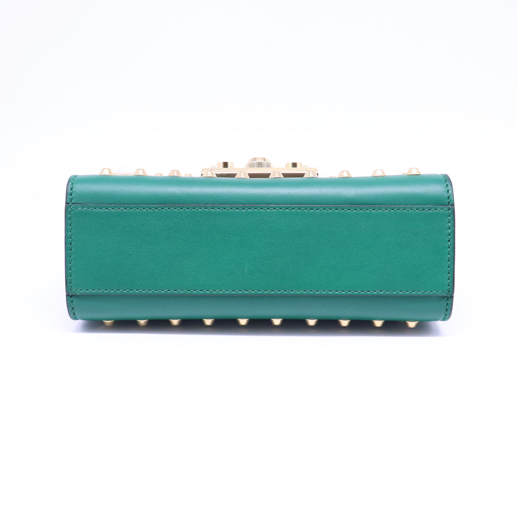 Pearly Padlock Shoulder Bag Studded Leather Small B21309