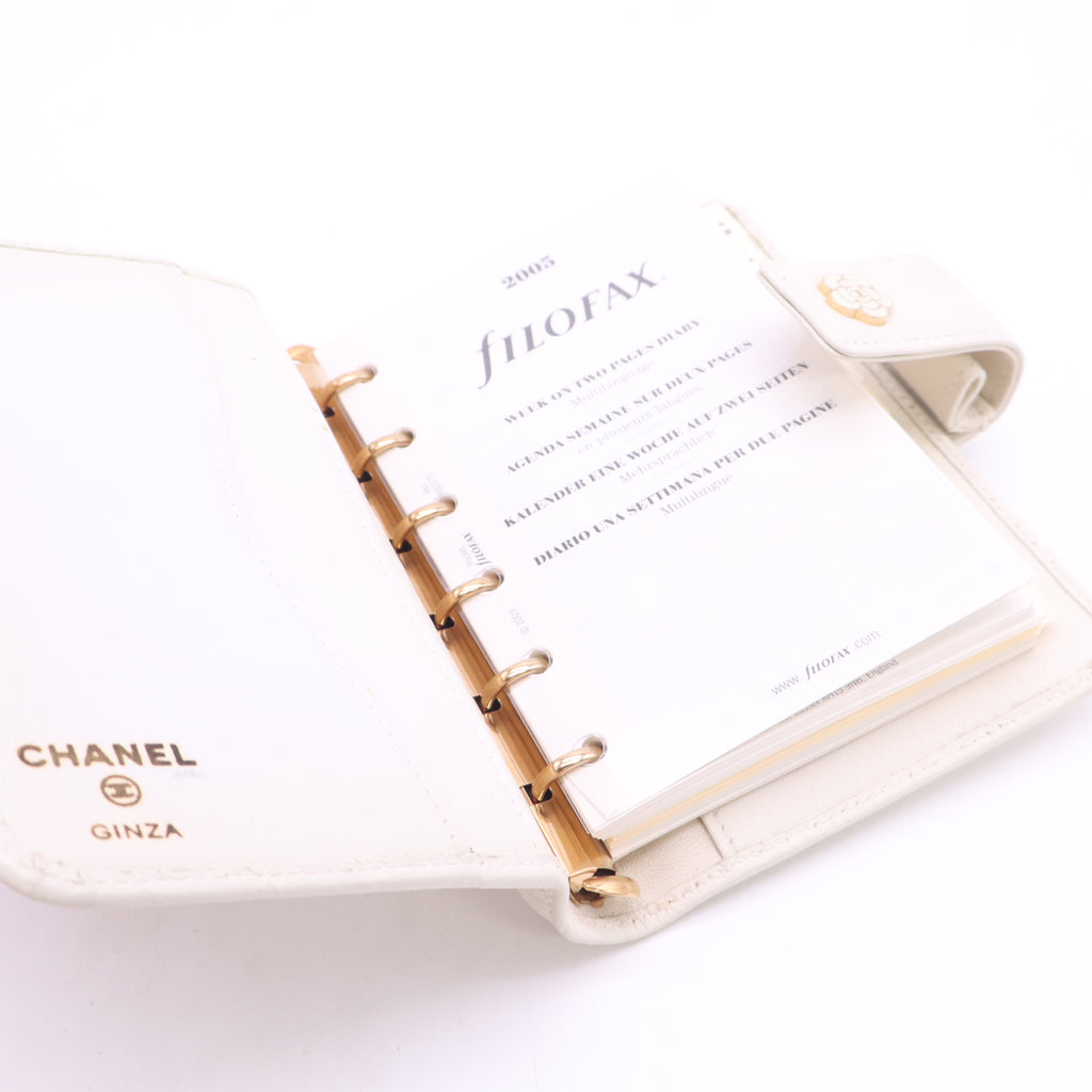Chanel Camellia Quilted Agenda / Passport Cover W23534