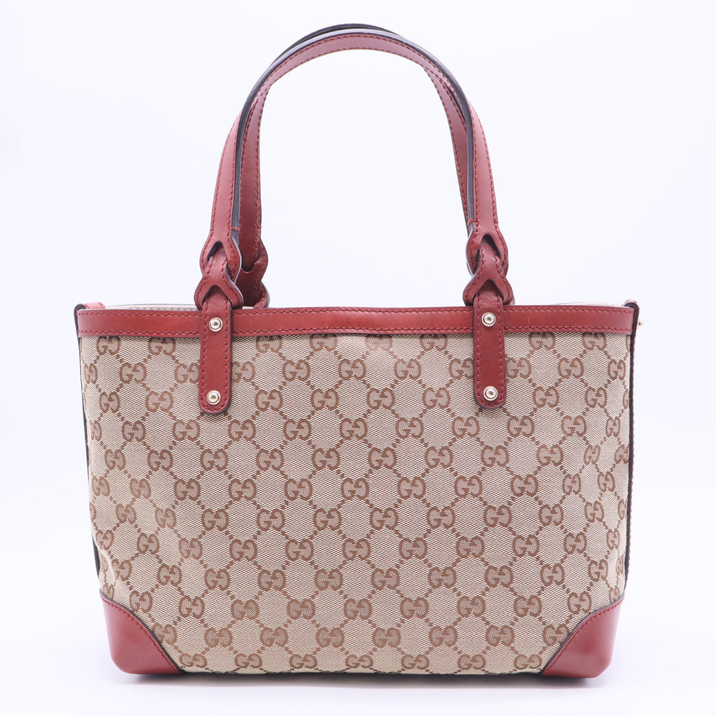 Gucci Beige GG Canvas/Leather Craft Original Tote B12398
