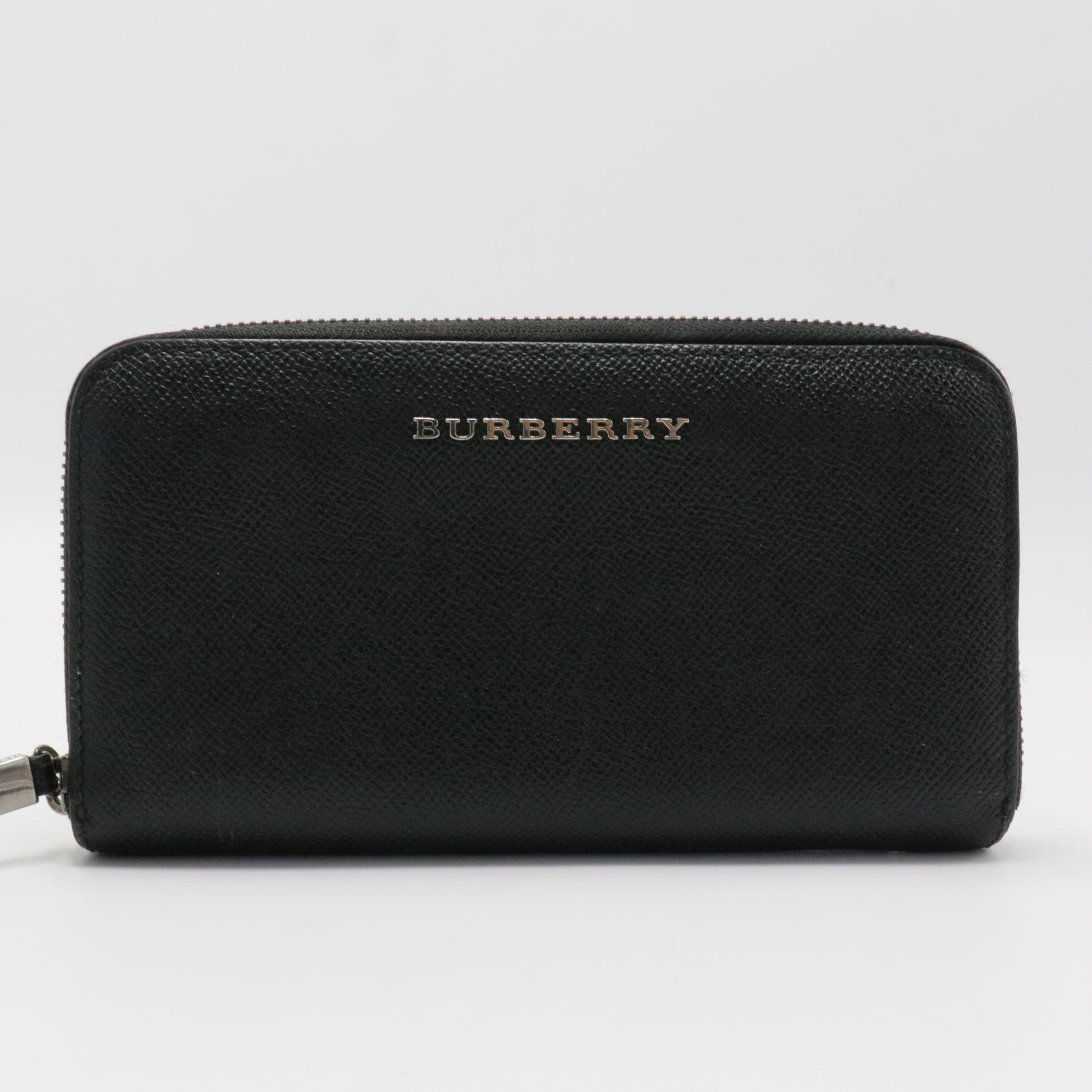 Calfskin Zip Around Wallet Black