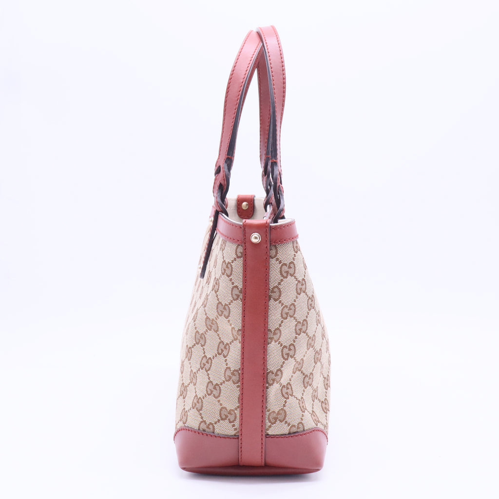 Gucci Beige GG Canvas/Leather Craft Original Tote B12398