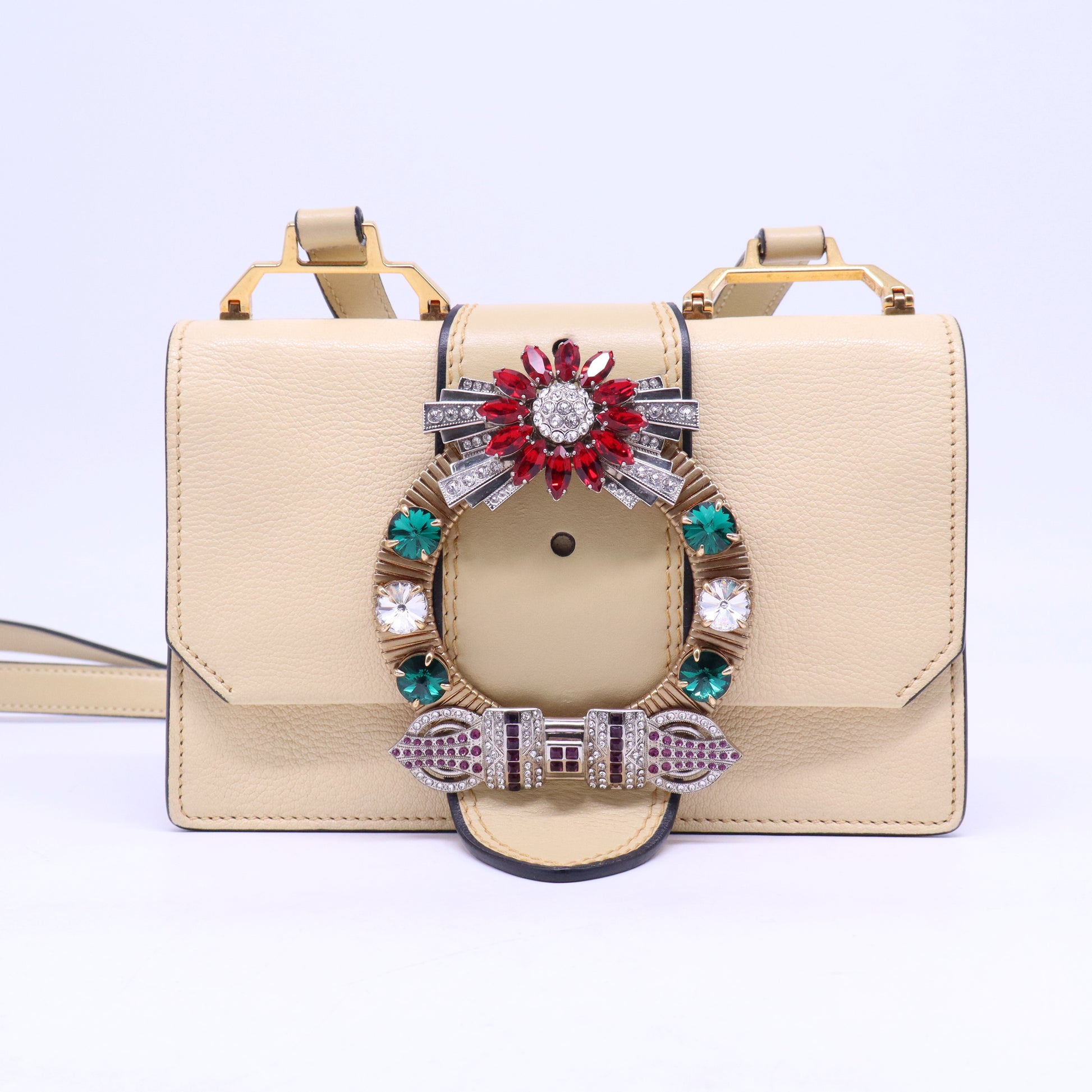 Goat Leather Lady Jeweled w/ Strap B21628