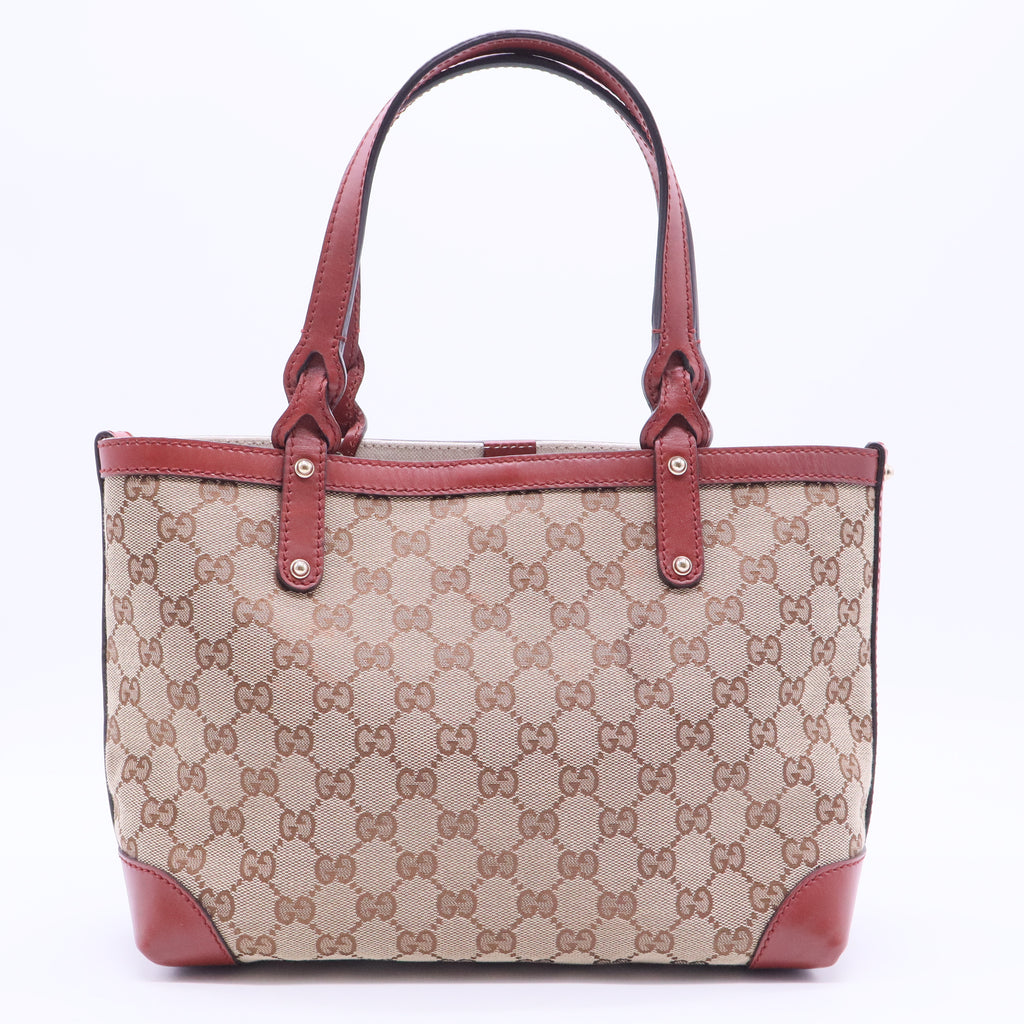 Gucci Beige GG Canvas/Leather Craft Original Tote B12398