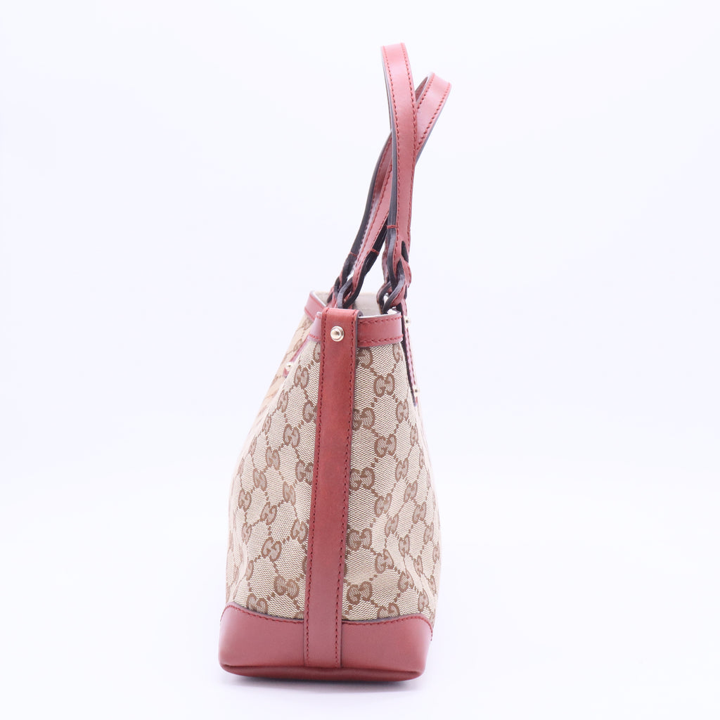 Gucci Beige GG Canvas/Leather Craft Original Tote B12398