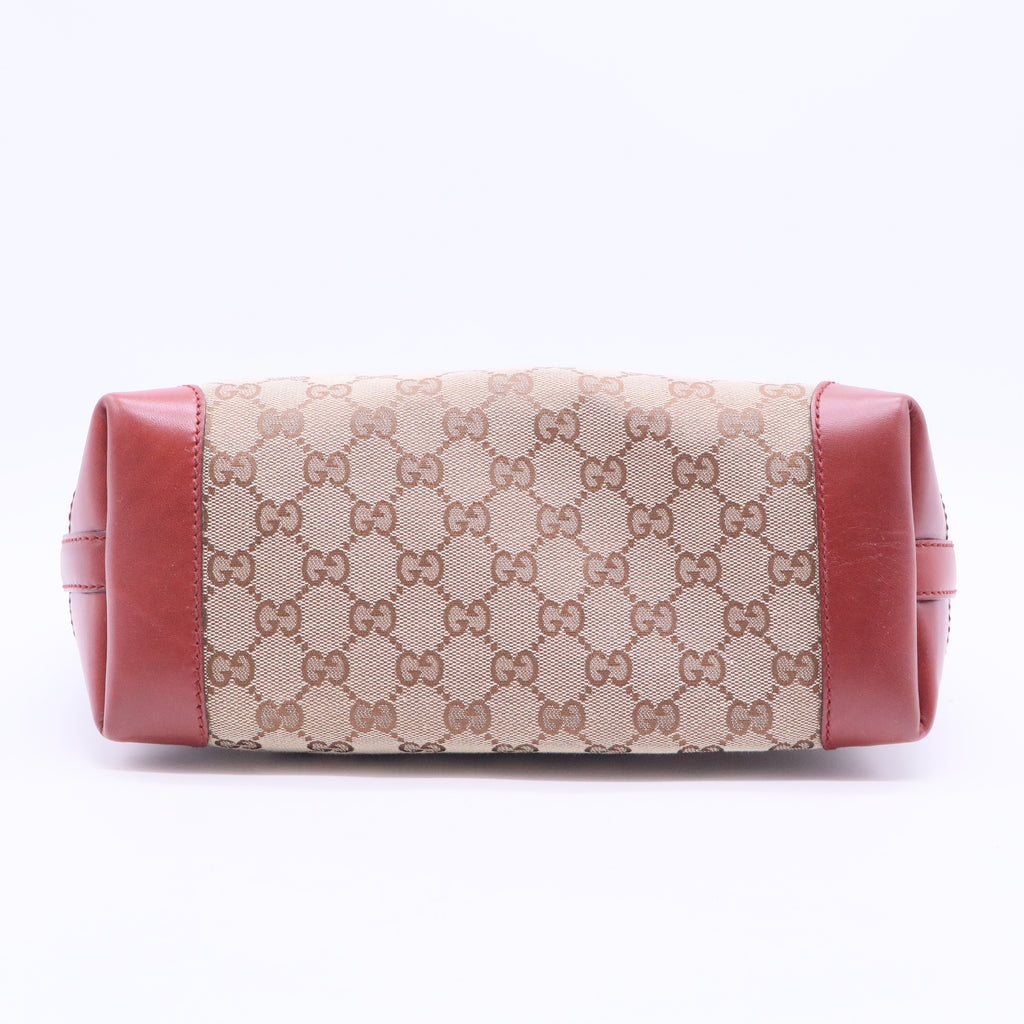 Gucci Beige GG Canvas/Leather Craft Original Tote B12398