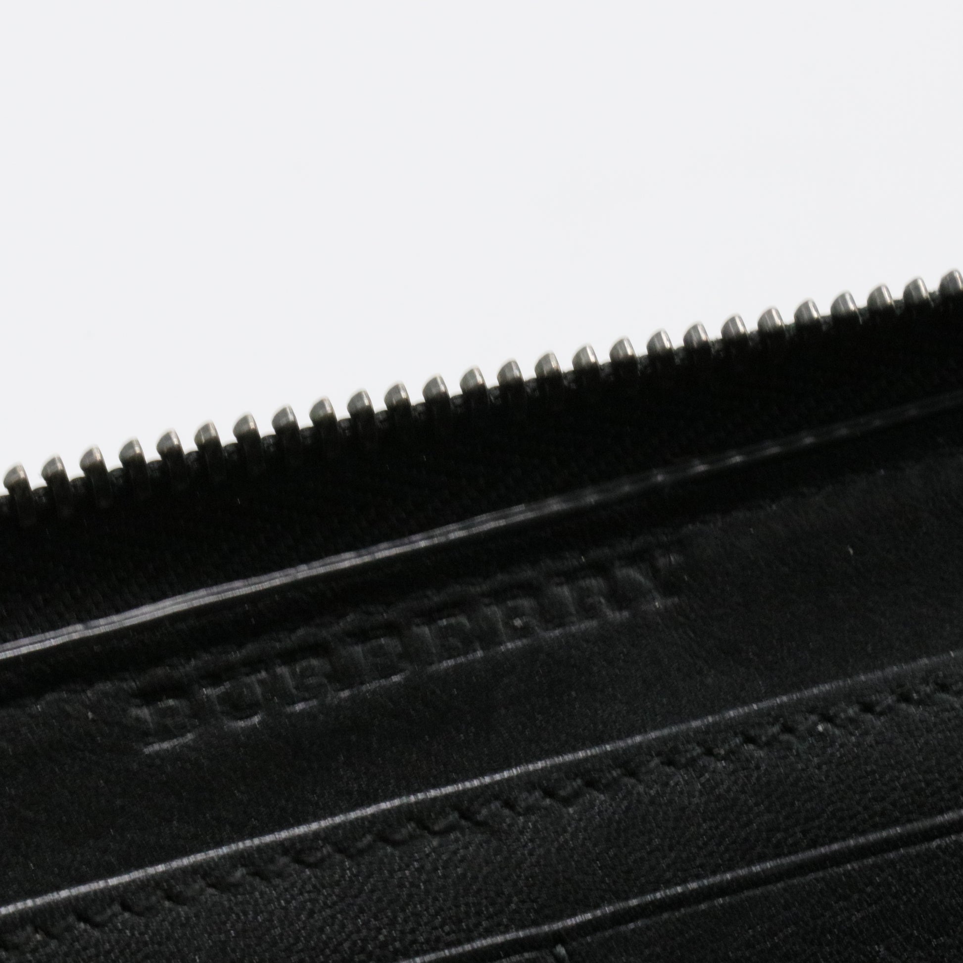 Calfskin Zip Around Wallet Black