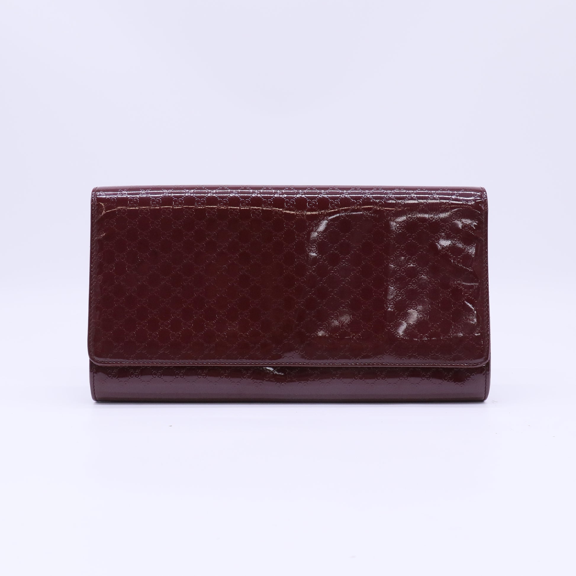 Gucci Broadway Medium Microguccissima Patent Leather Clutch Bag W21854