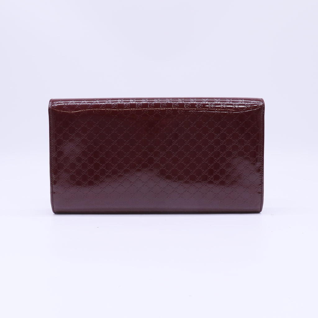 Gucci Broadway Medium Microguccissima Patent Leather Clutch Bag W21854
