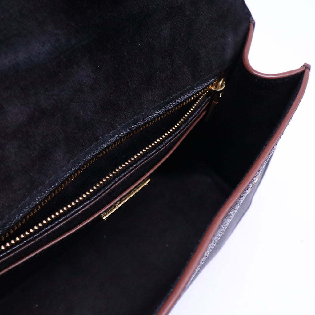 Madras Crystal Buckle Shoulder Bag Leather Small B20810