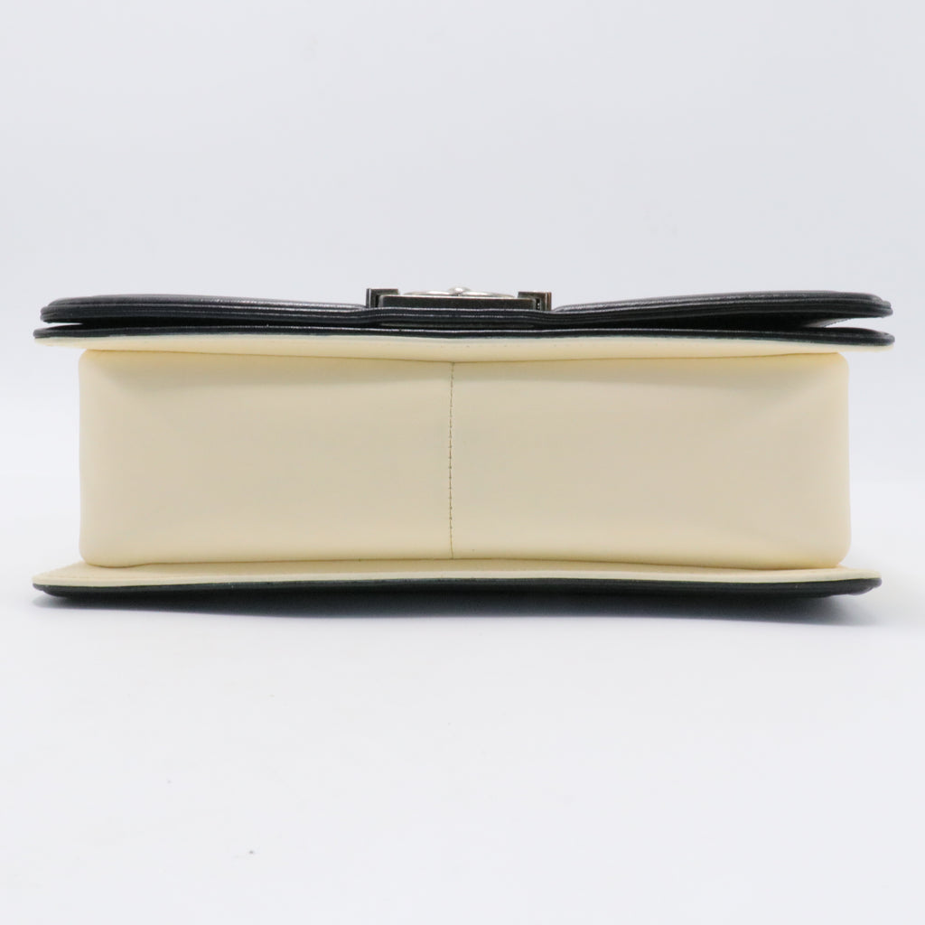 Bicolor Boy Flap Bag Quilted Lambskin Old Medium