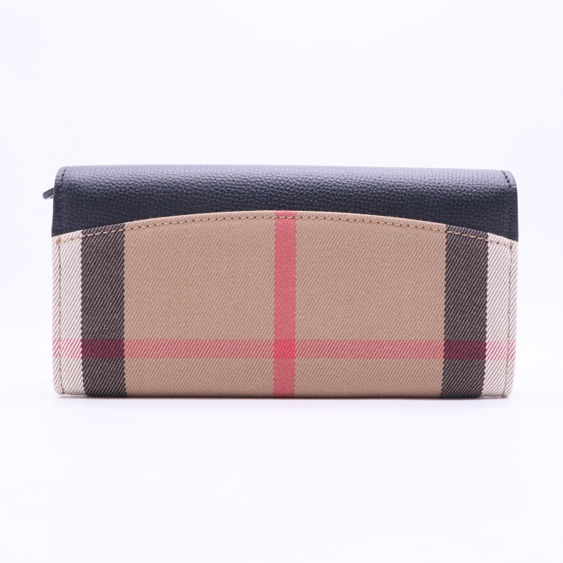 Burberry  Calfskin Horseferry Check Porter Continental Wallet Tan twins w20140