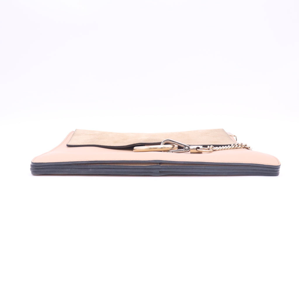 Calfskin Suede Medium Faye Shoulder Bag Blush Nude B24361